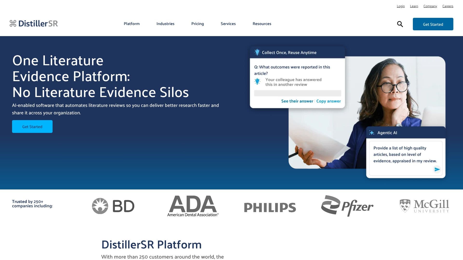 Captura de pantalla de DistillerSR