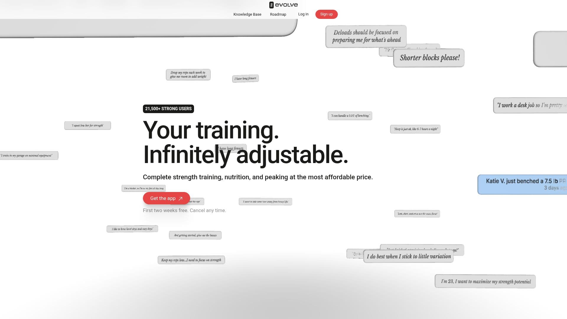 Capture d’écran de Evolve Training App
