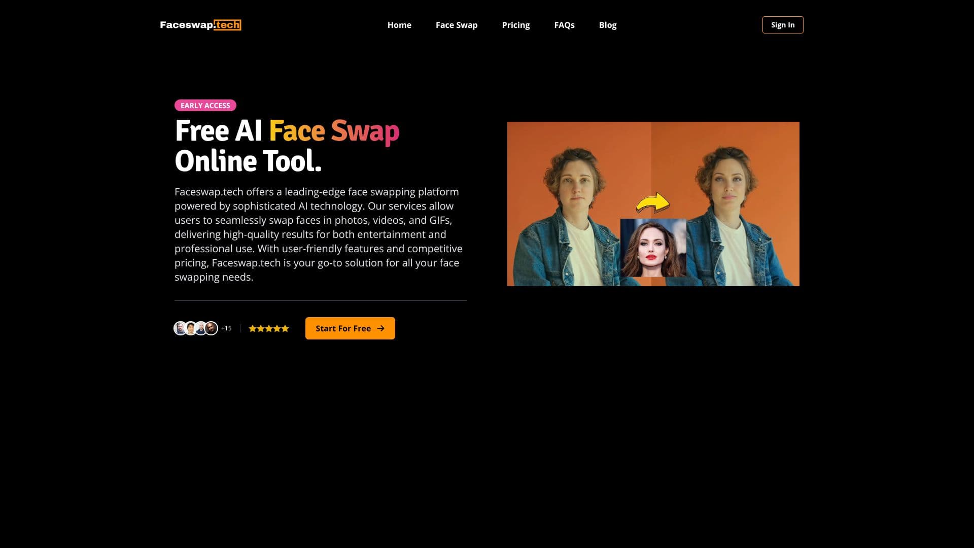 Faceswap.tech screenshot
