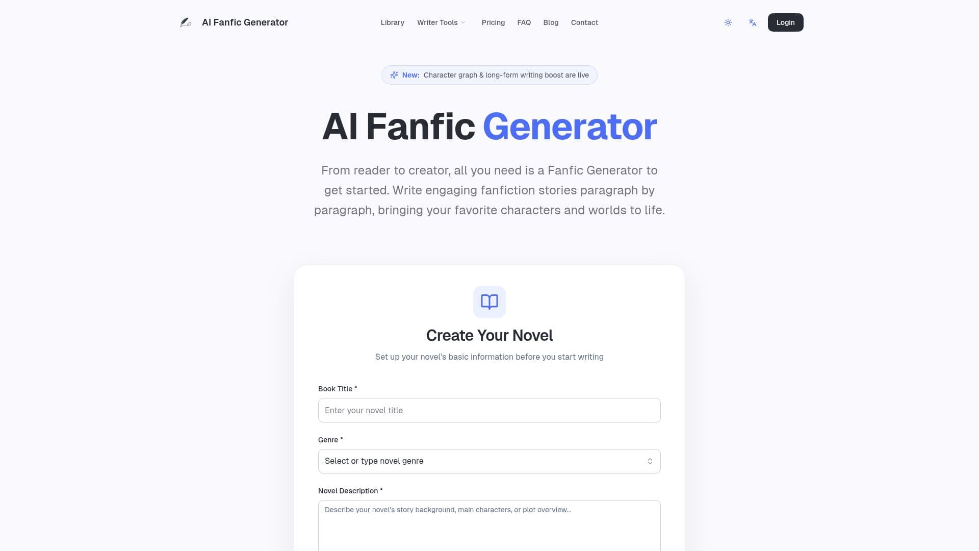 AI Fanfic Generator screenshot