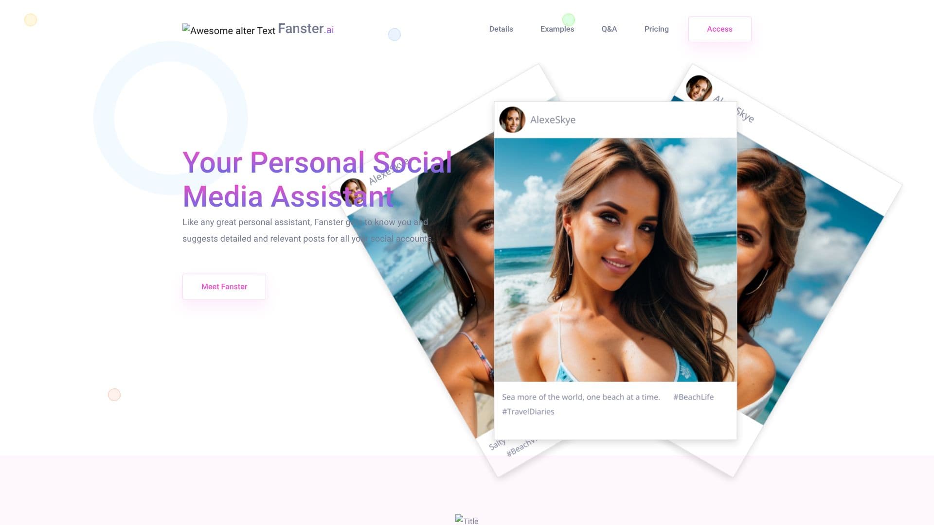 Captura de pantalla de Fanster.ai