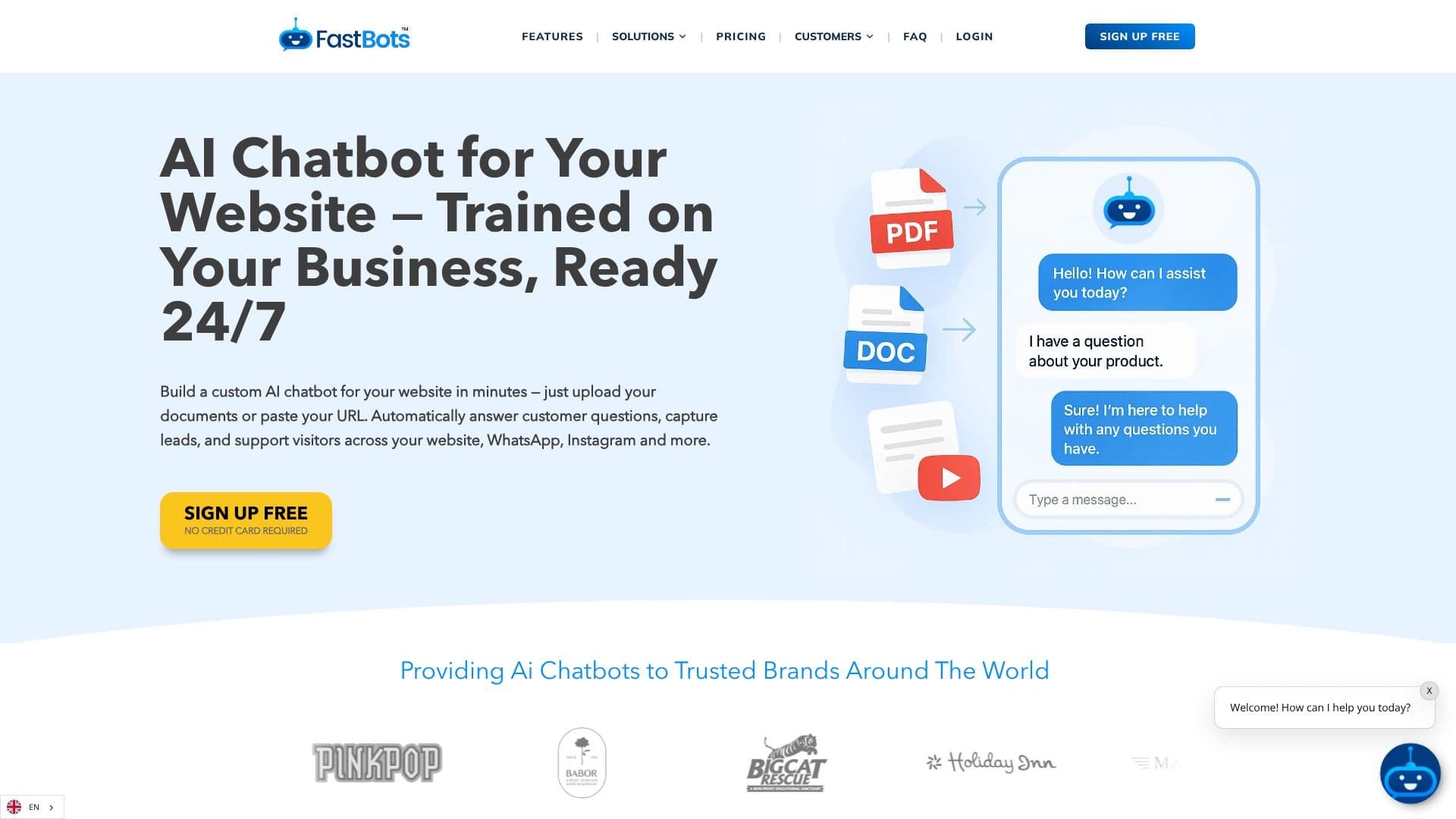 Скриншот FastBots AI Chatbot