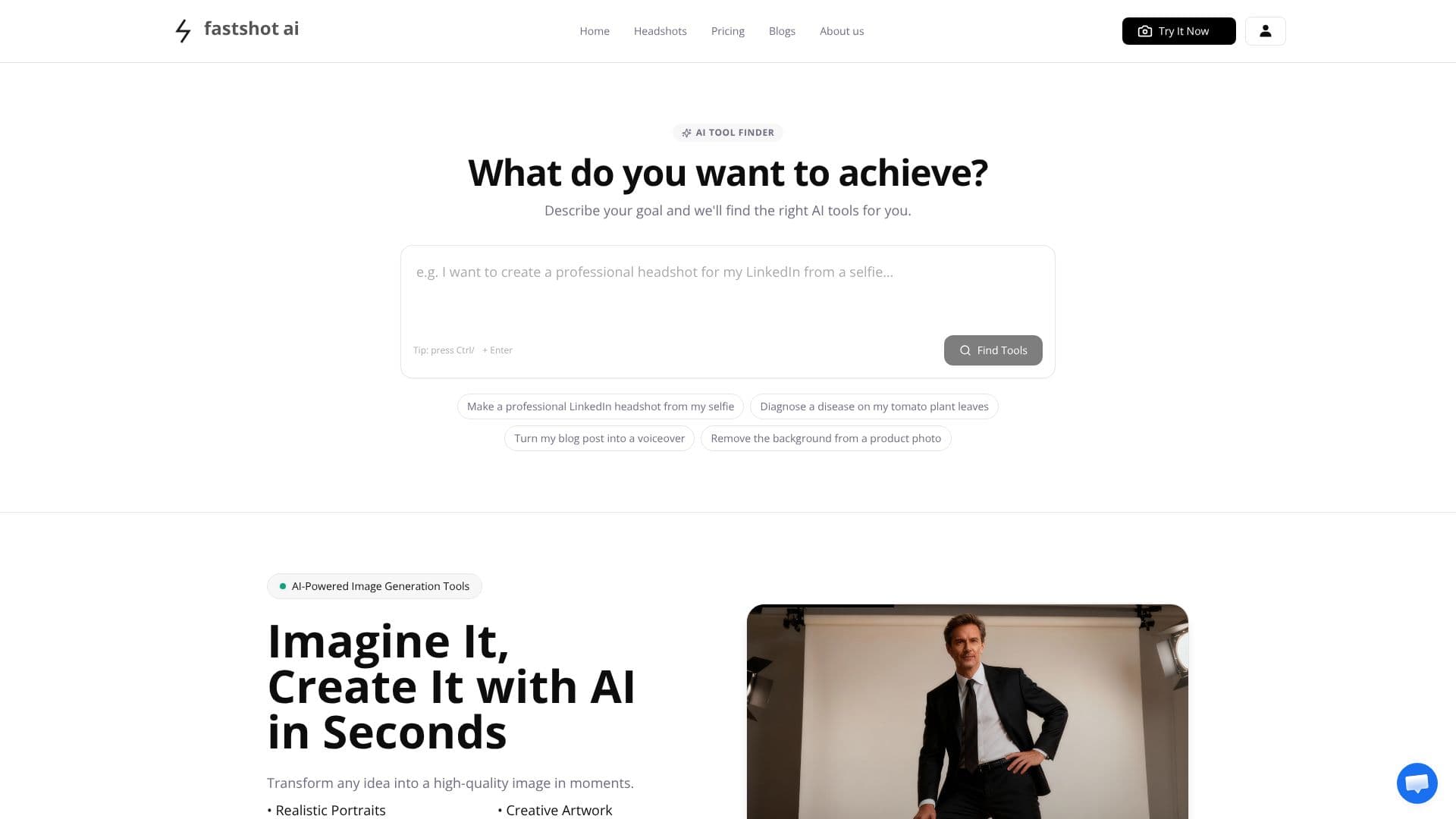 Capture d’écran de Générateur de portraits IA FastShot AI