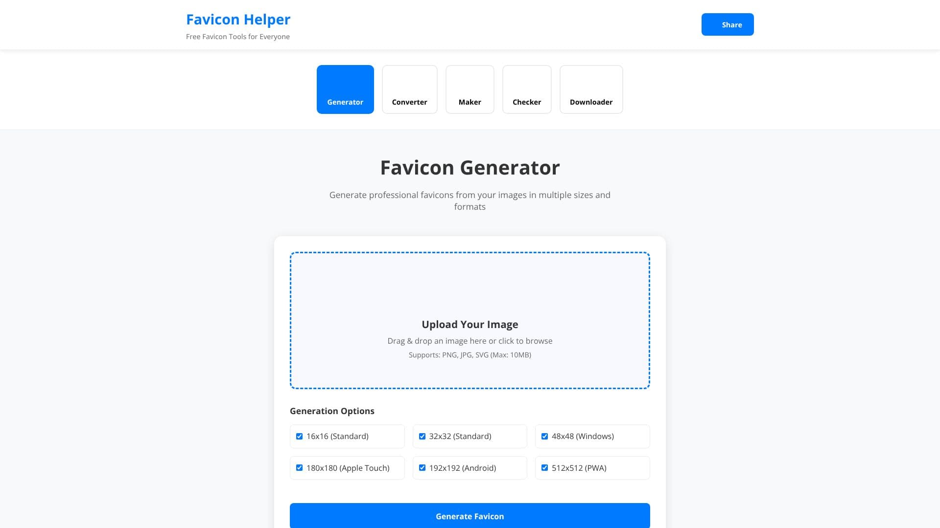 Favicon Helper screenshot