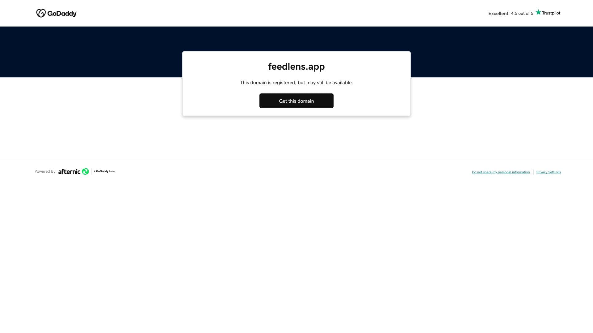 Tangkapan layar feedlens.app