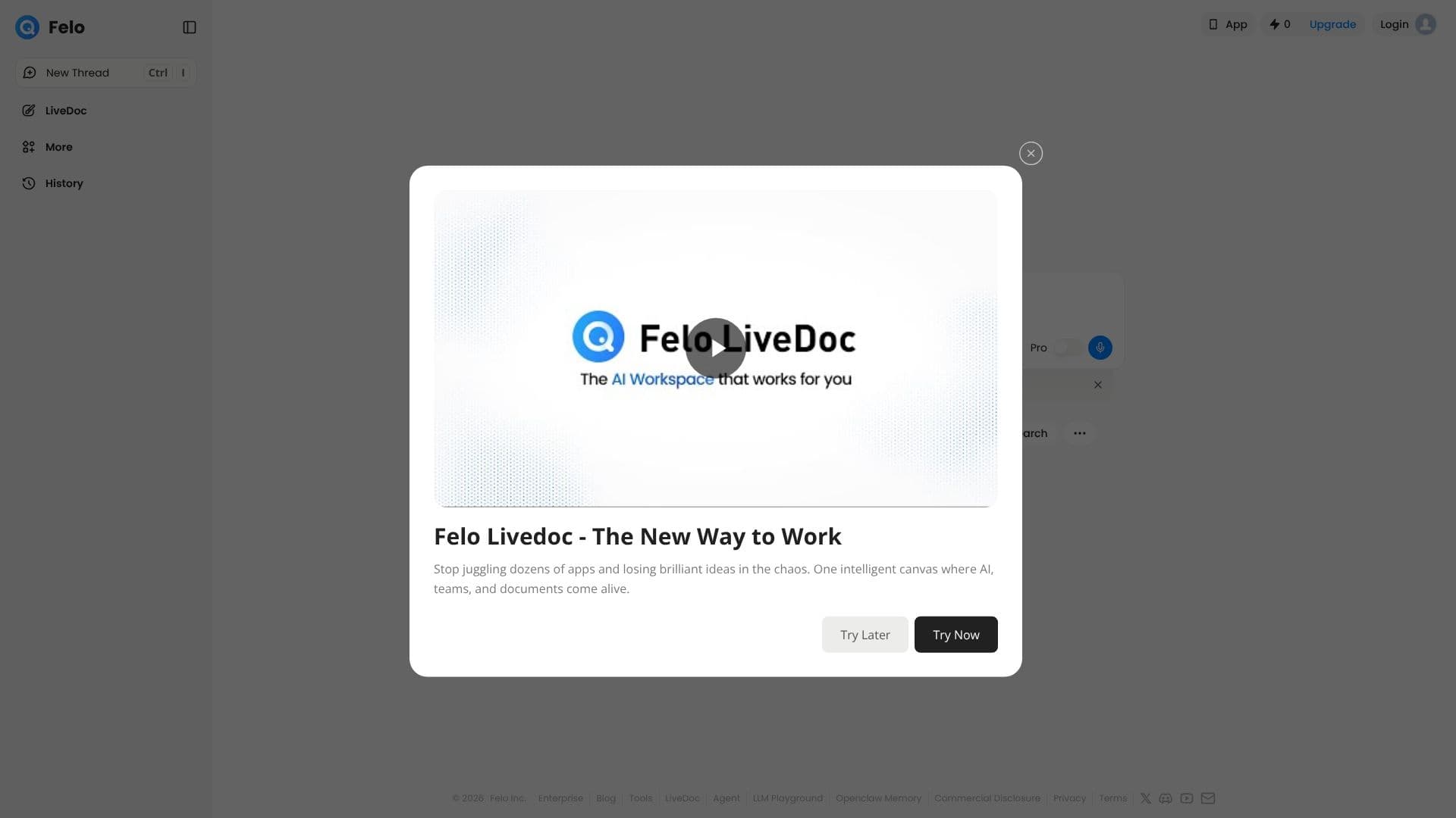 Felo AI Platform screenshot