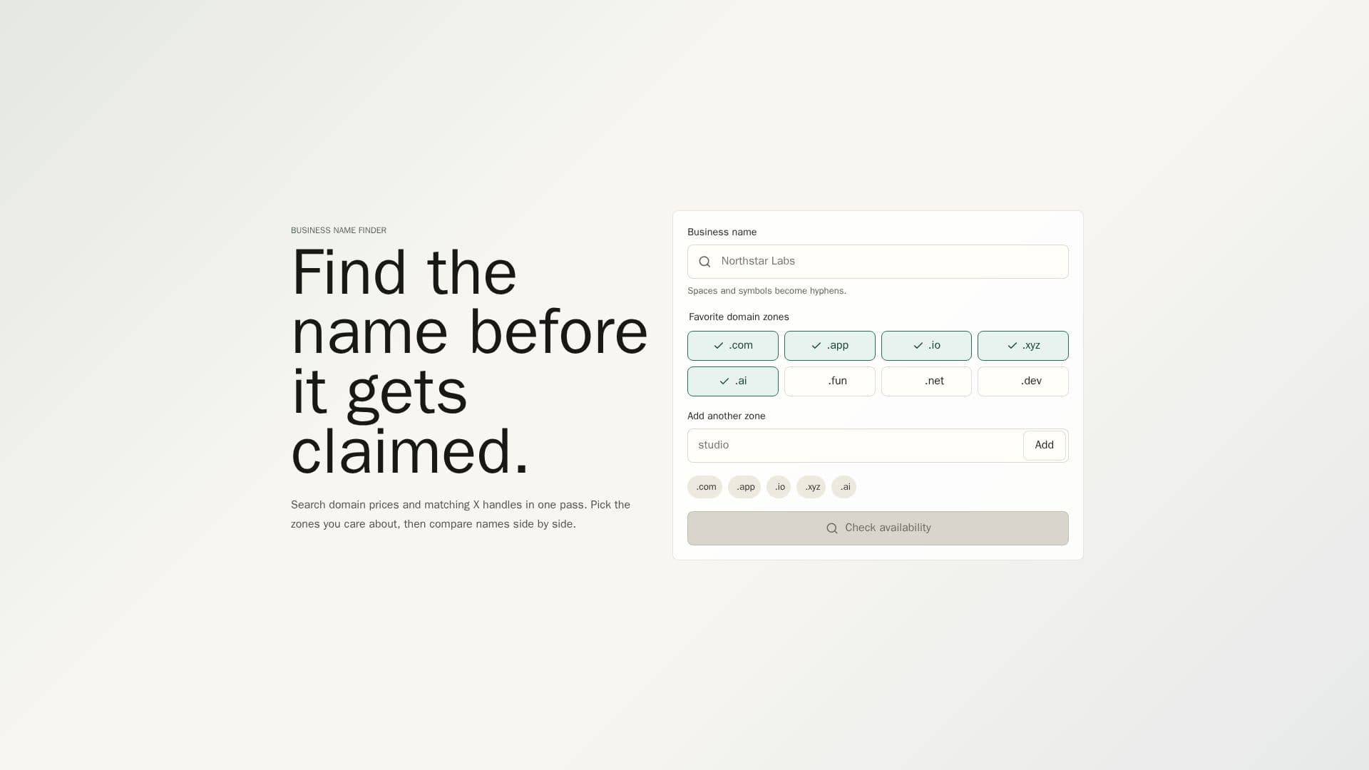 Find Name screenshot