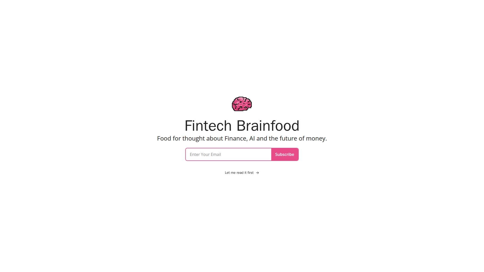 Capture d’écran de Newsletter Fintech Brainfood