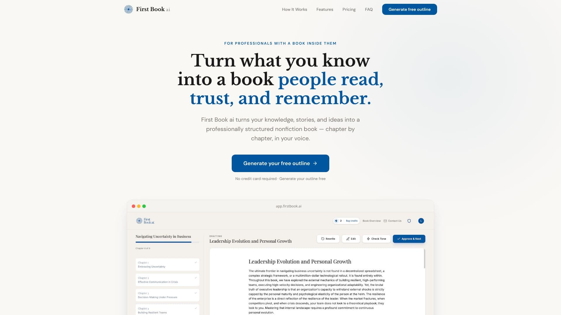 لقطة شاشة لـ First Book ai