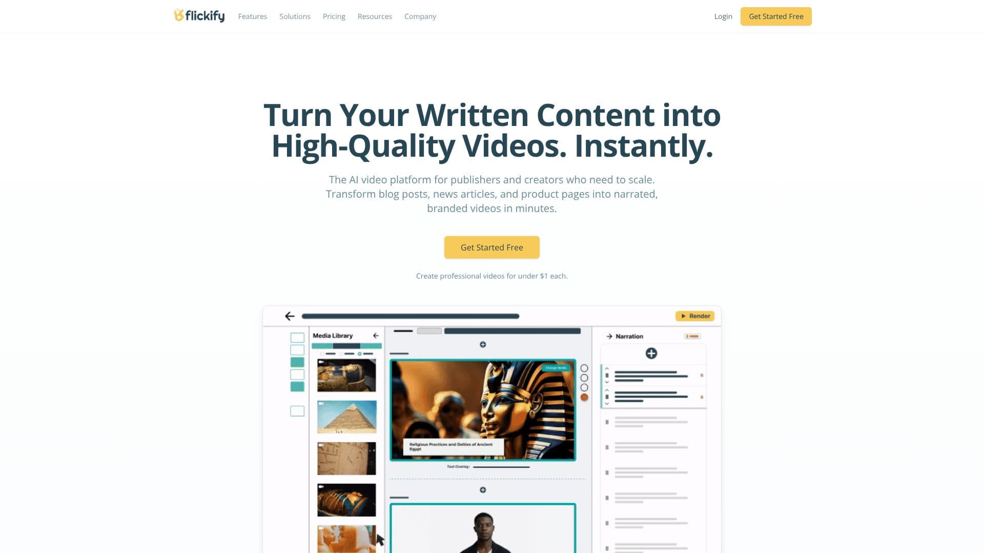 Flickify - Turn Text to Video screenshot