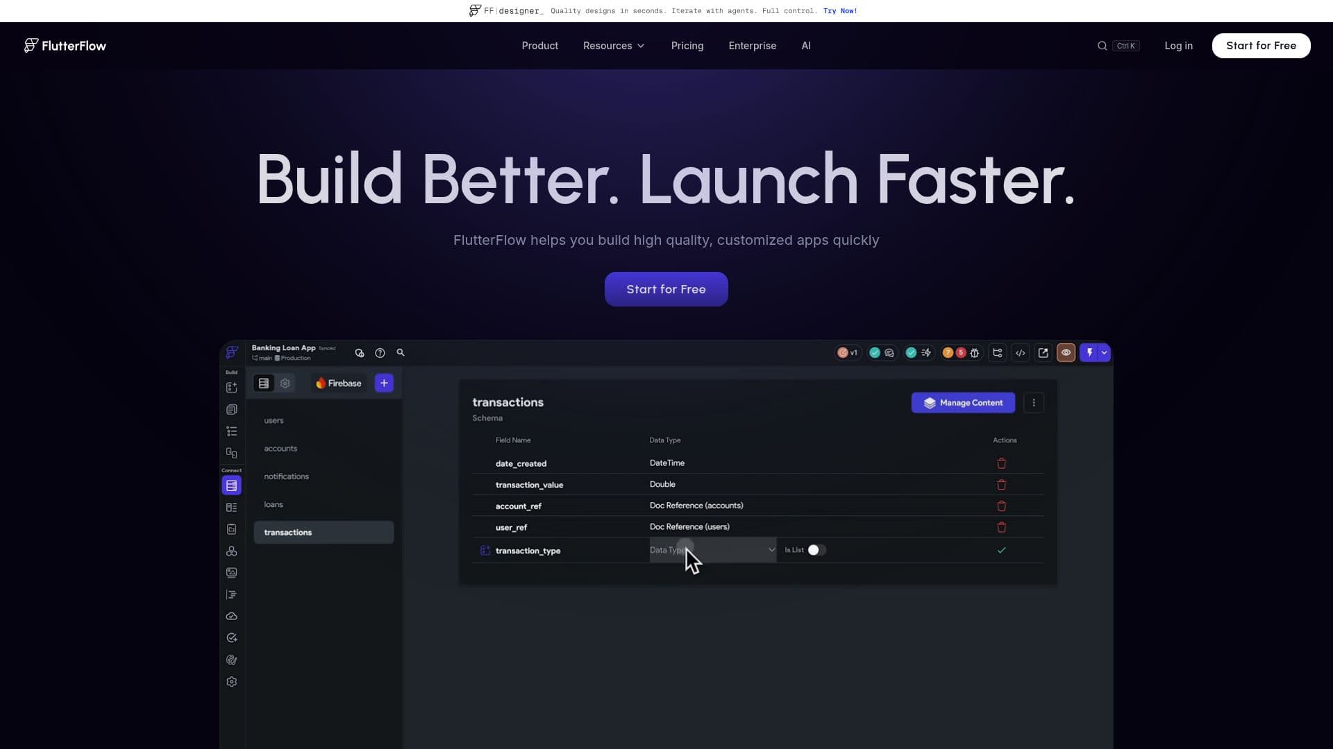 FlutterFlow 截图