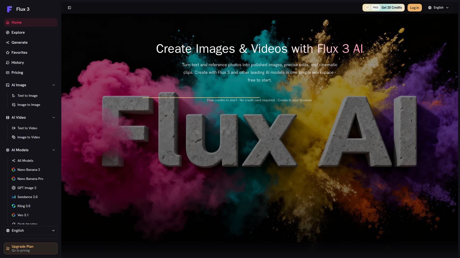 Captura de pantalla de Flux 3 AI