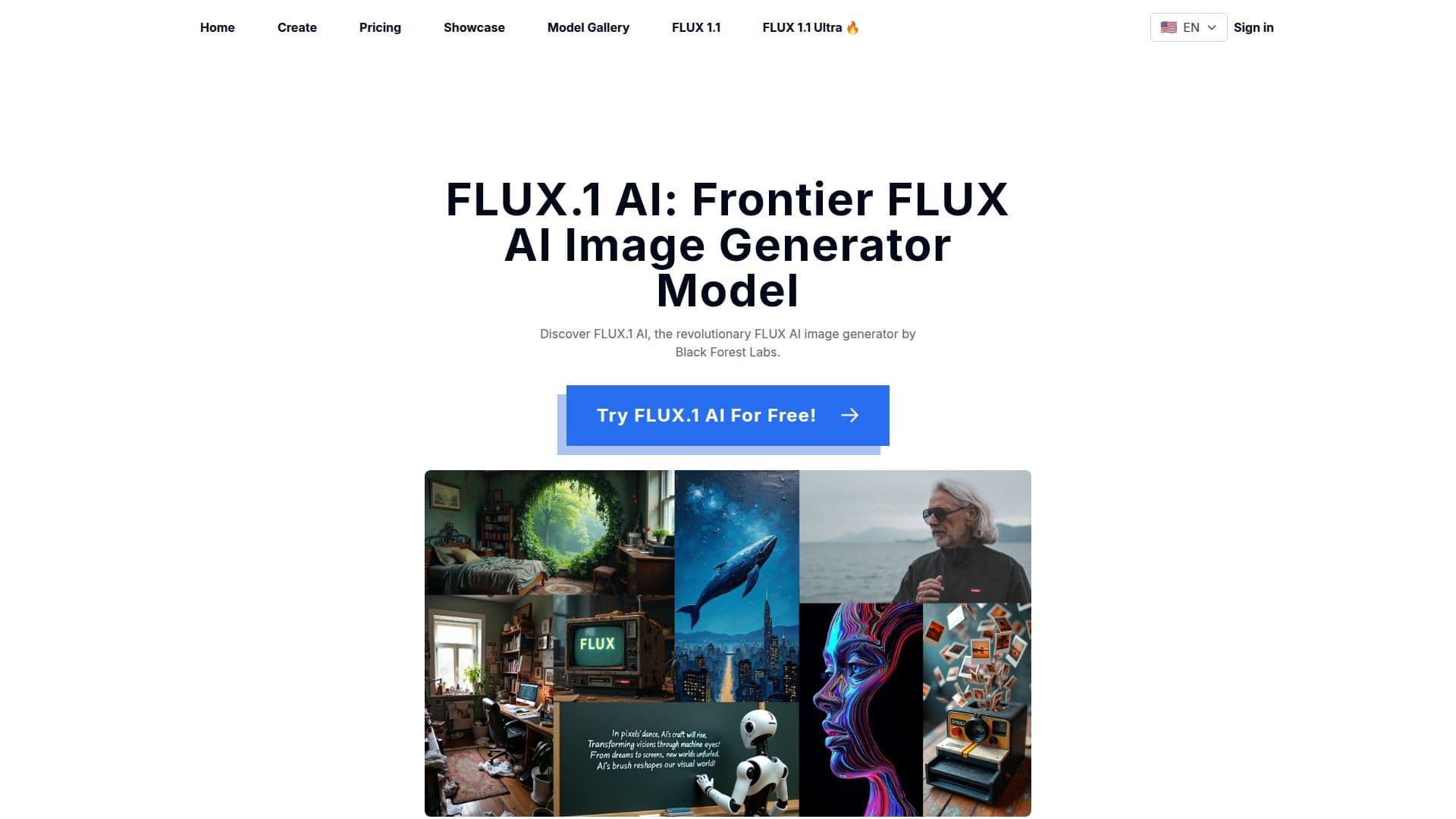Captura de pantalla de FLUX.1 AI