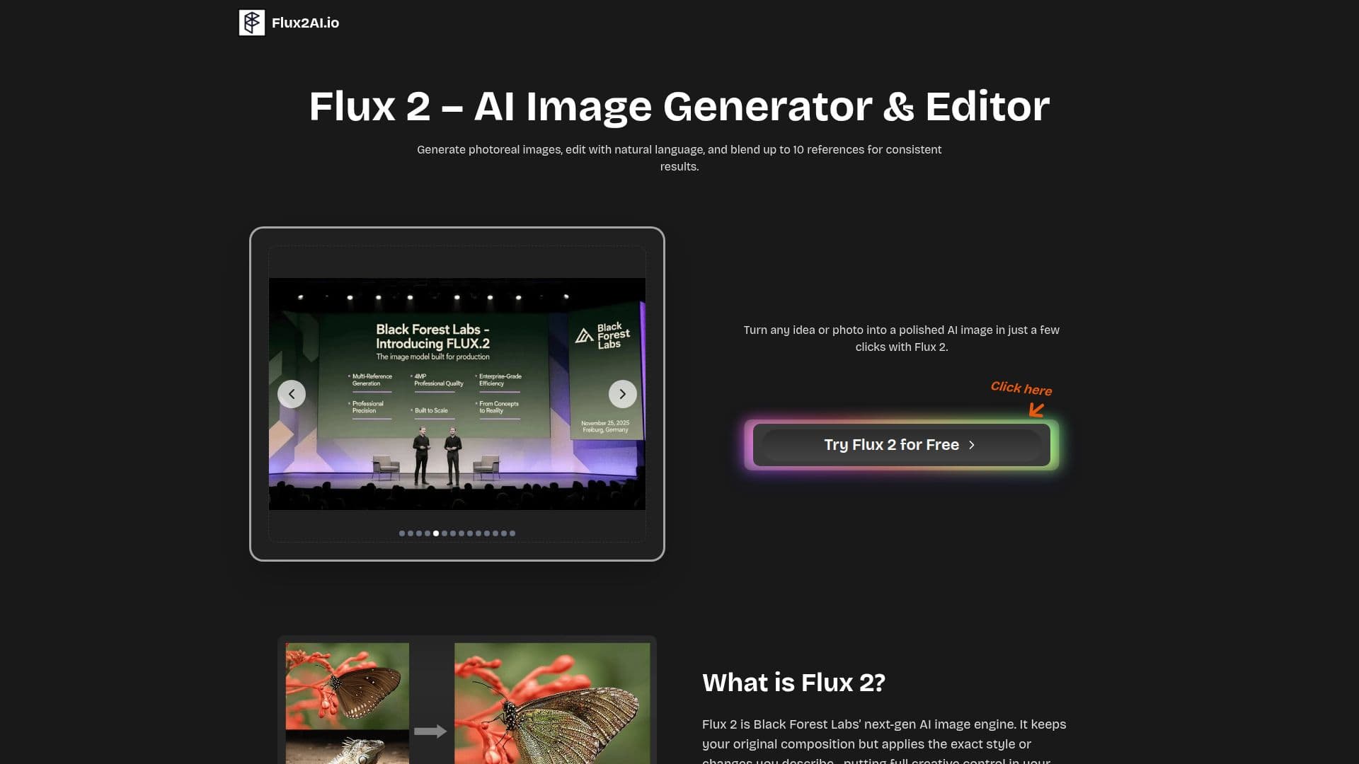 Скриншот Flux 2 AI
