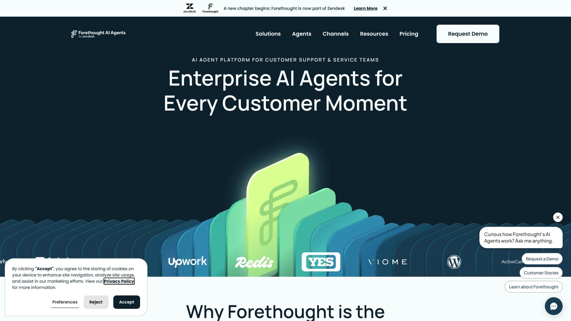 Forethought 고객 서비스 AI 스크린샷