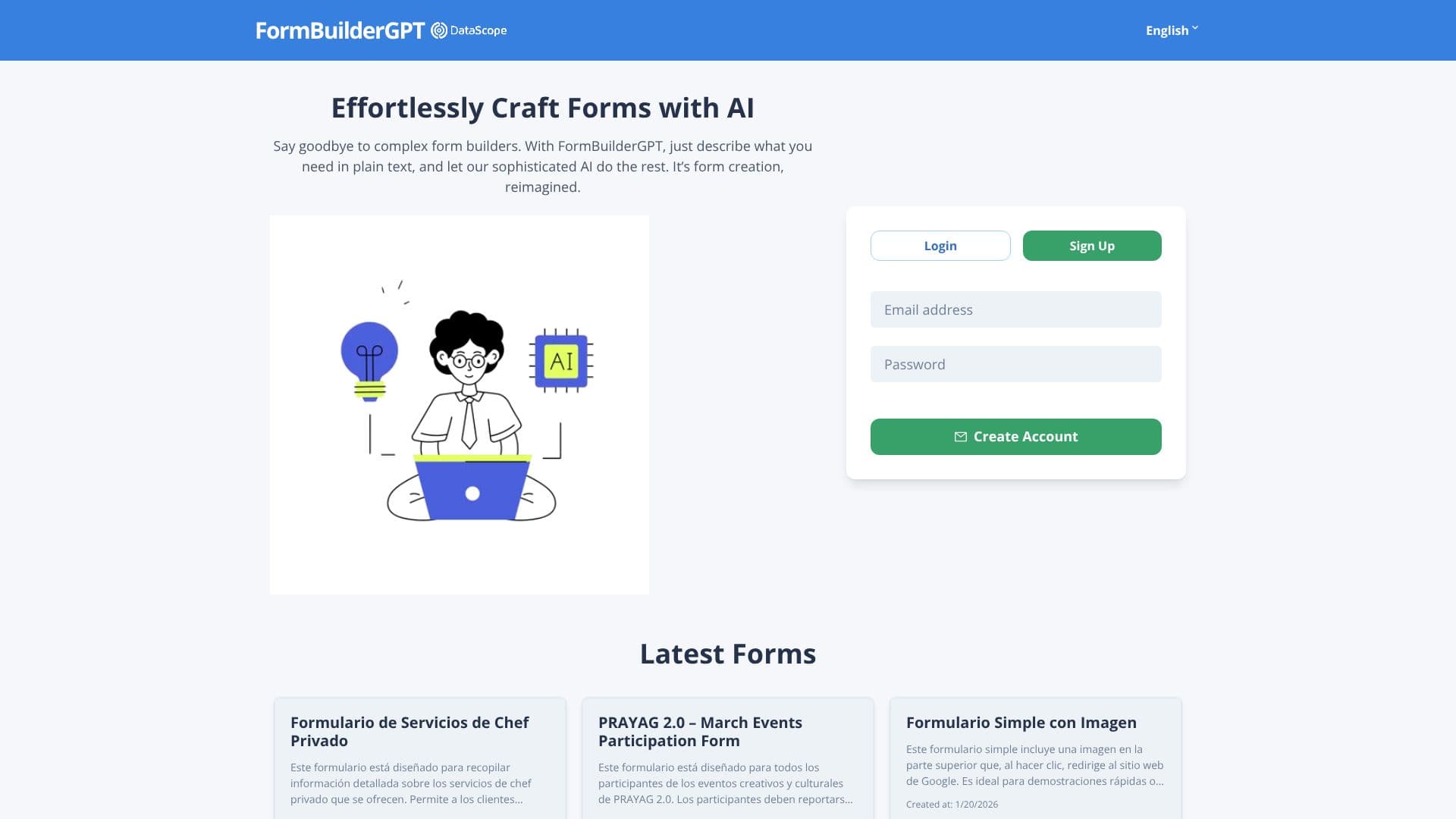 FormBuilderGPT screenshot