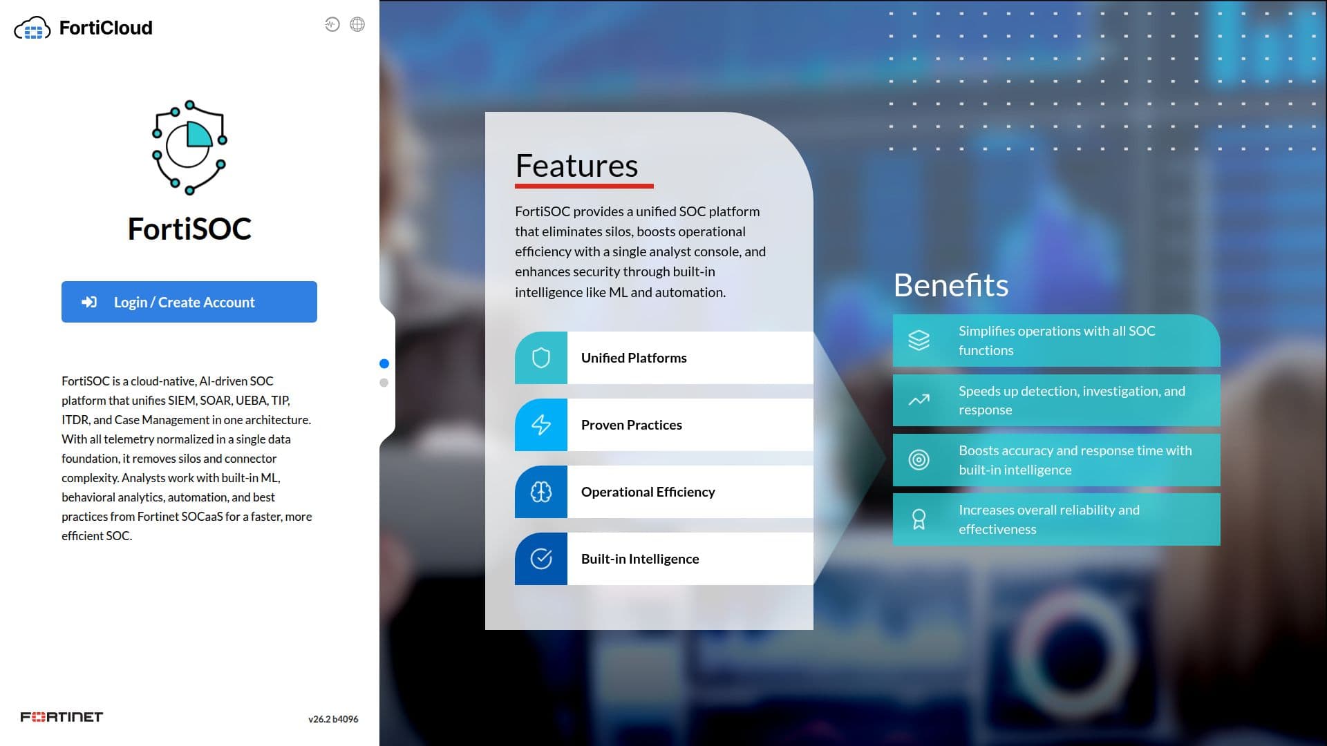 FortiSOC screenshot