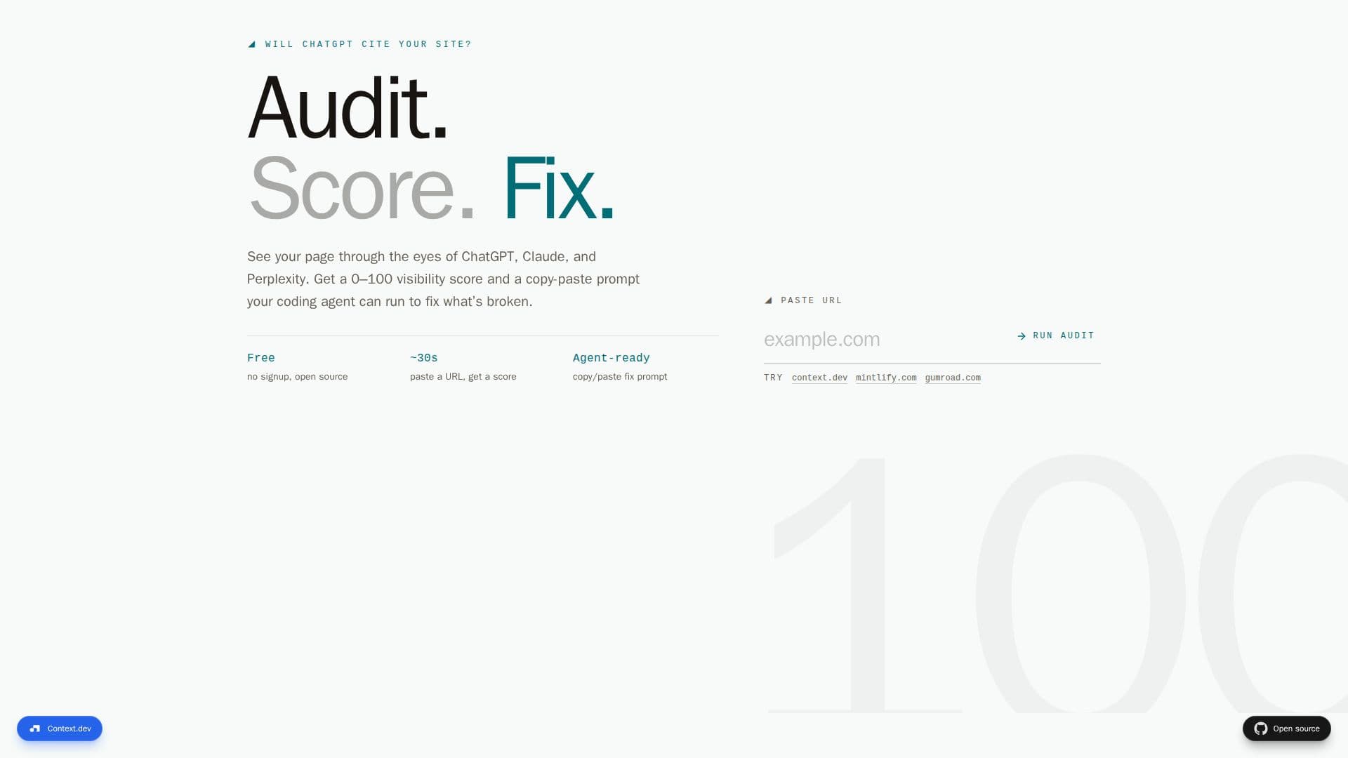 AI SEO Audit screenshot