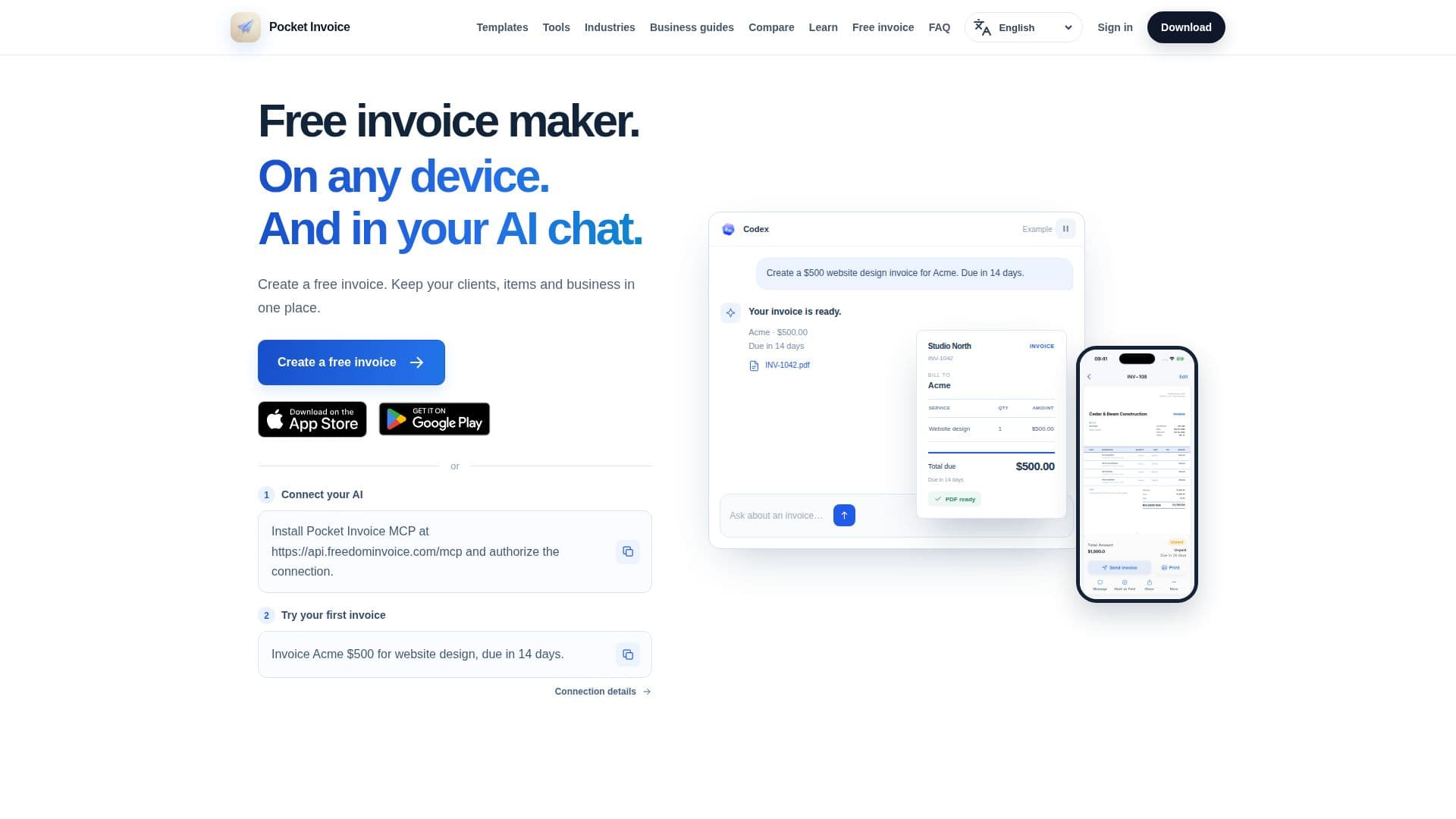 Pocket Invoice screenshot