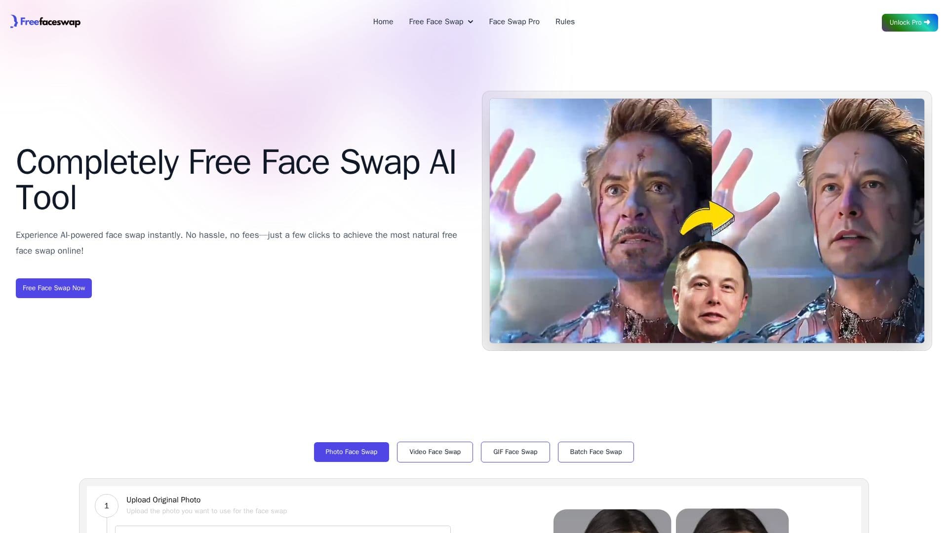 FreeFaceSwap.ai screenshot