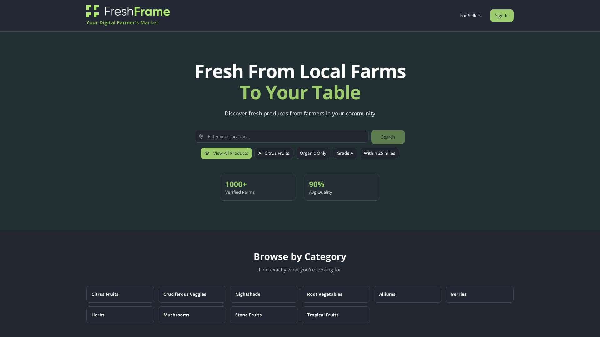 FreshFrame - 农产品市场 截图