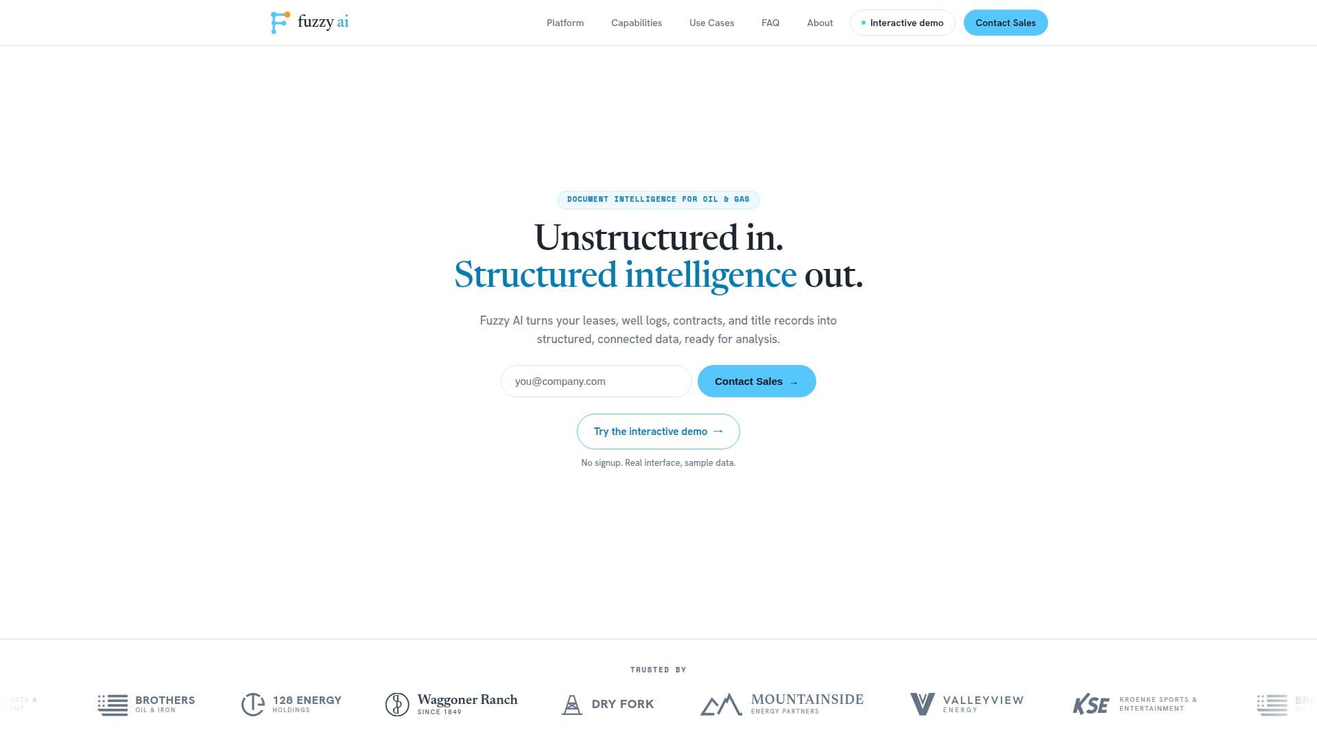 FuzzyAI | Document Intelligence for Oil & Gas screenshot