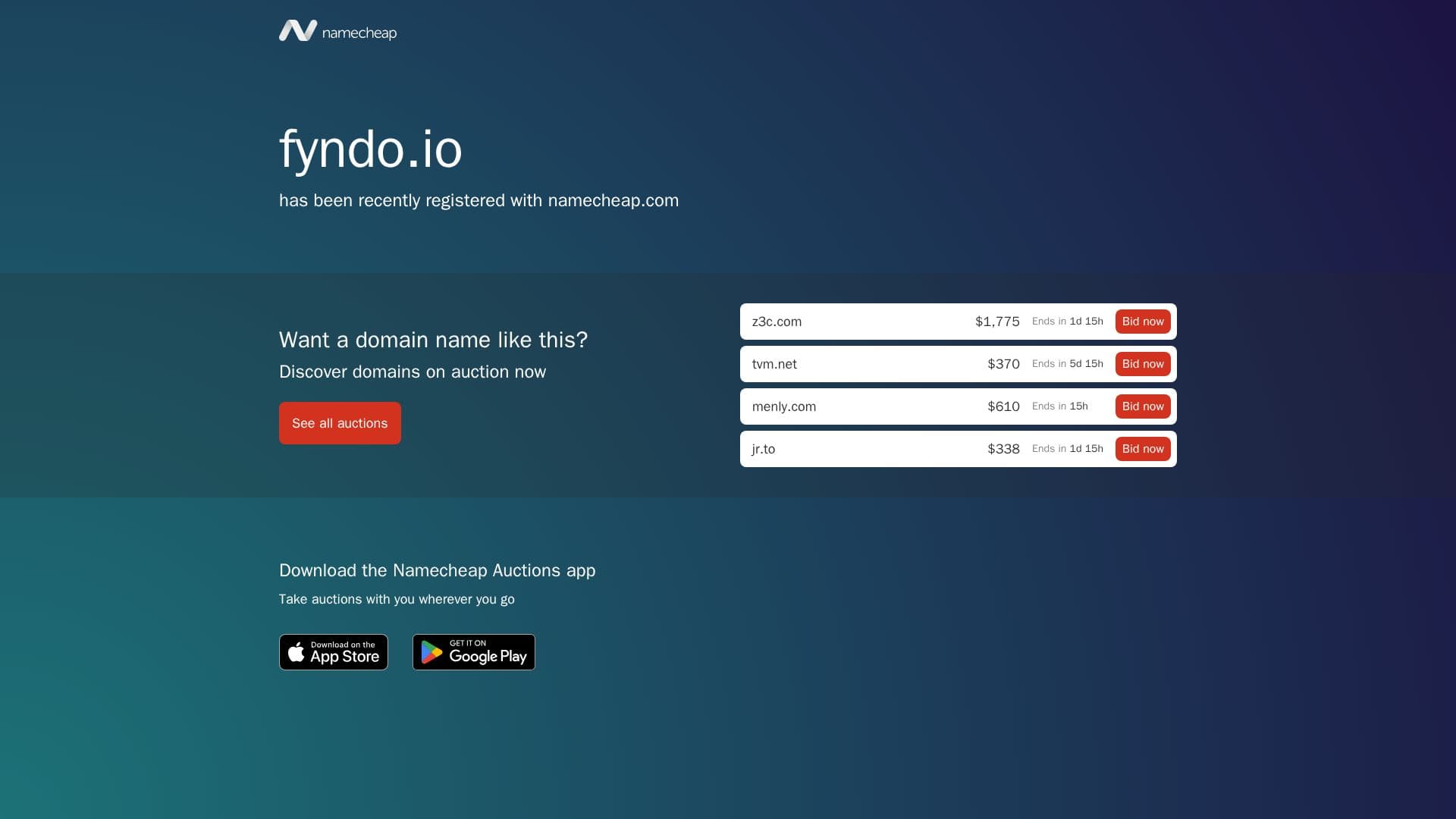 Screenshot von Fyndo
