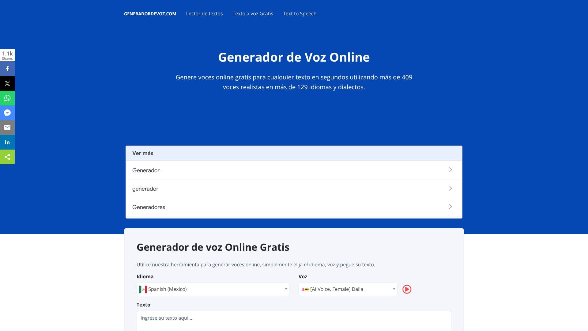 Generador de Voz Online 스크린샷