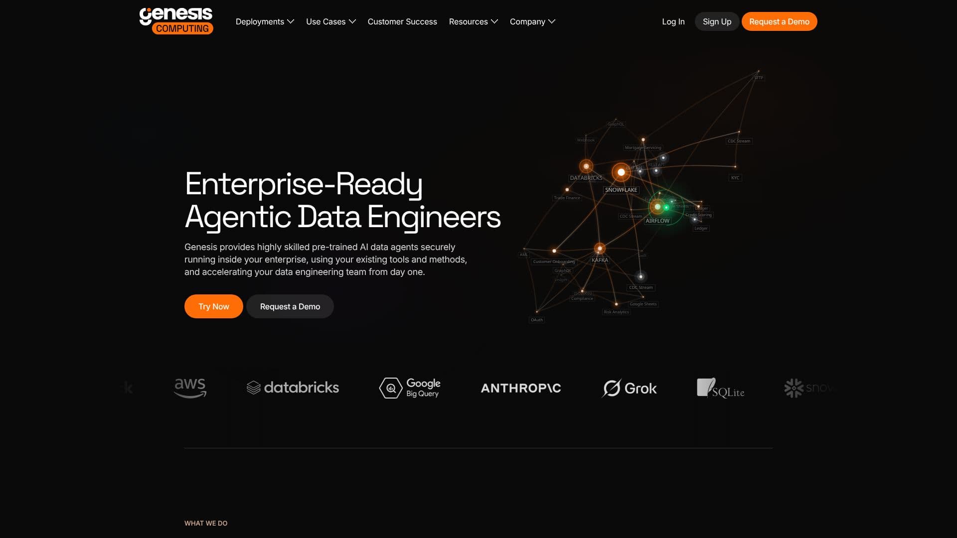 Genesis Computing AI Agents screenshot