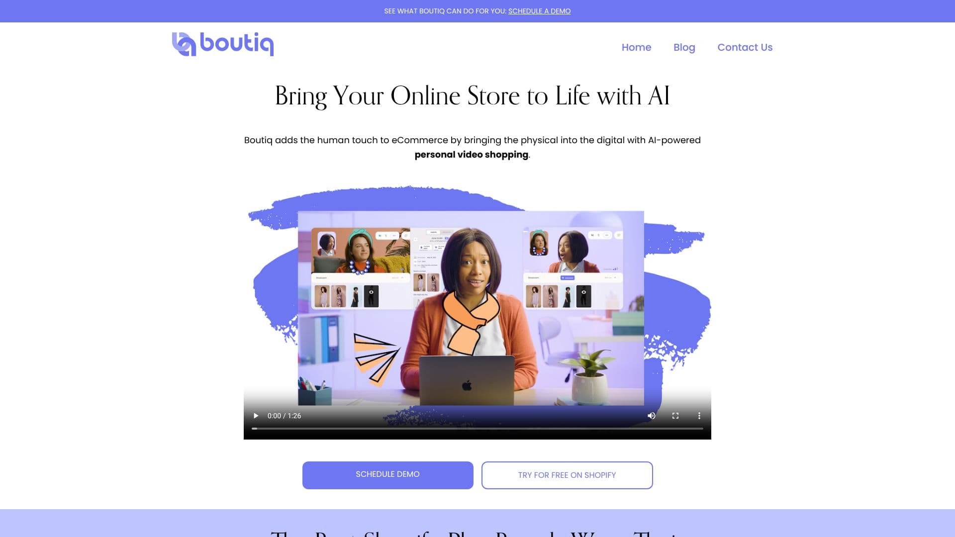 Captura de pantalla de Boutiq | AI Video Clienteling
