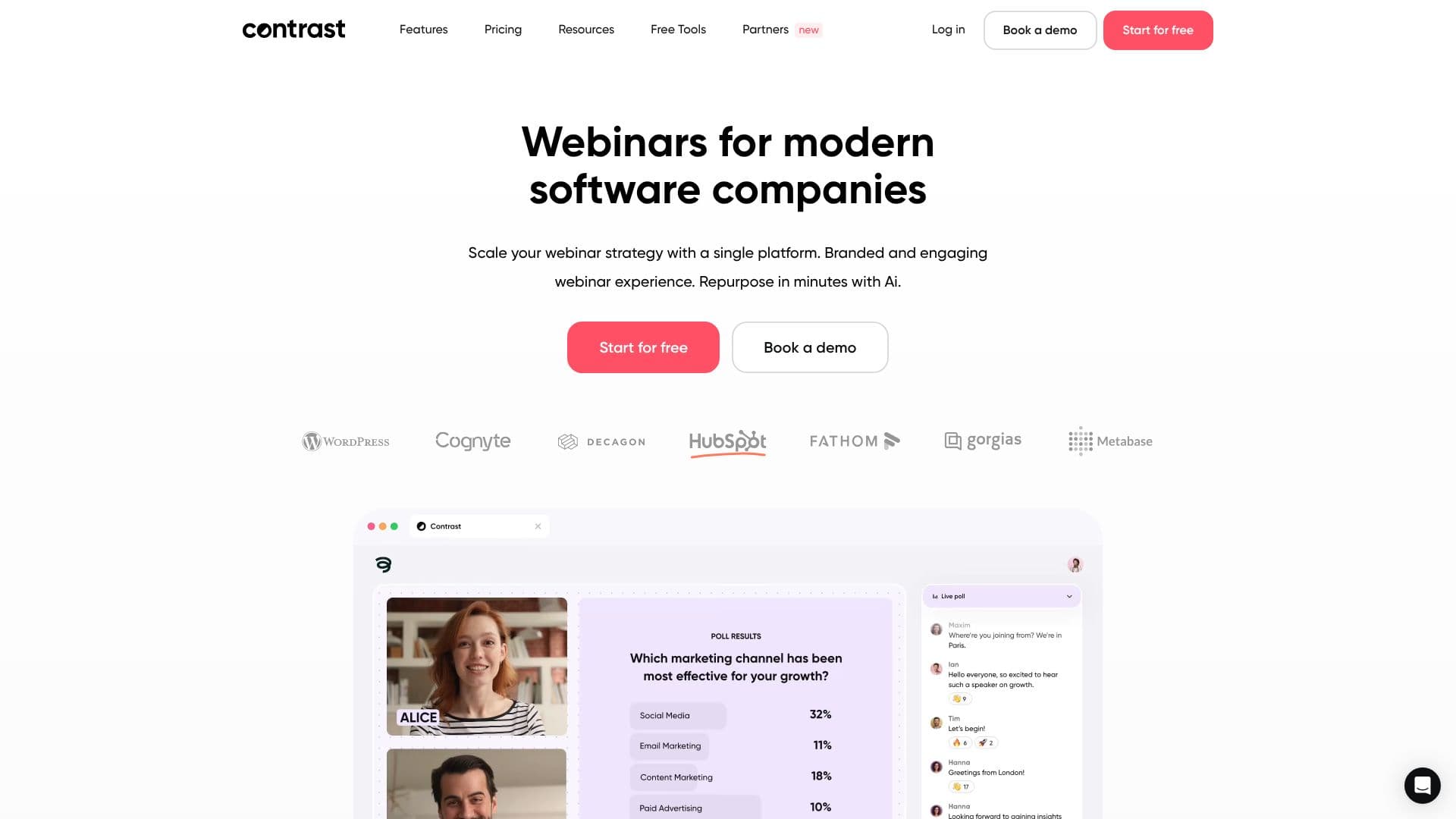 Contrast Webinars screenshot