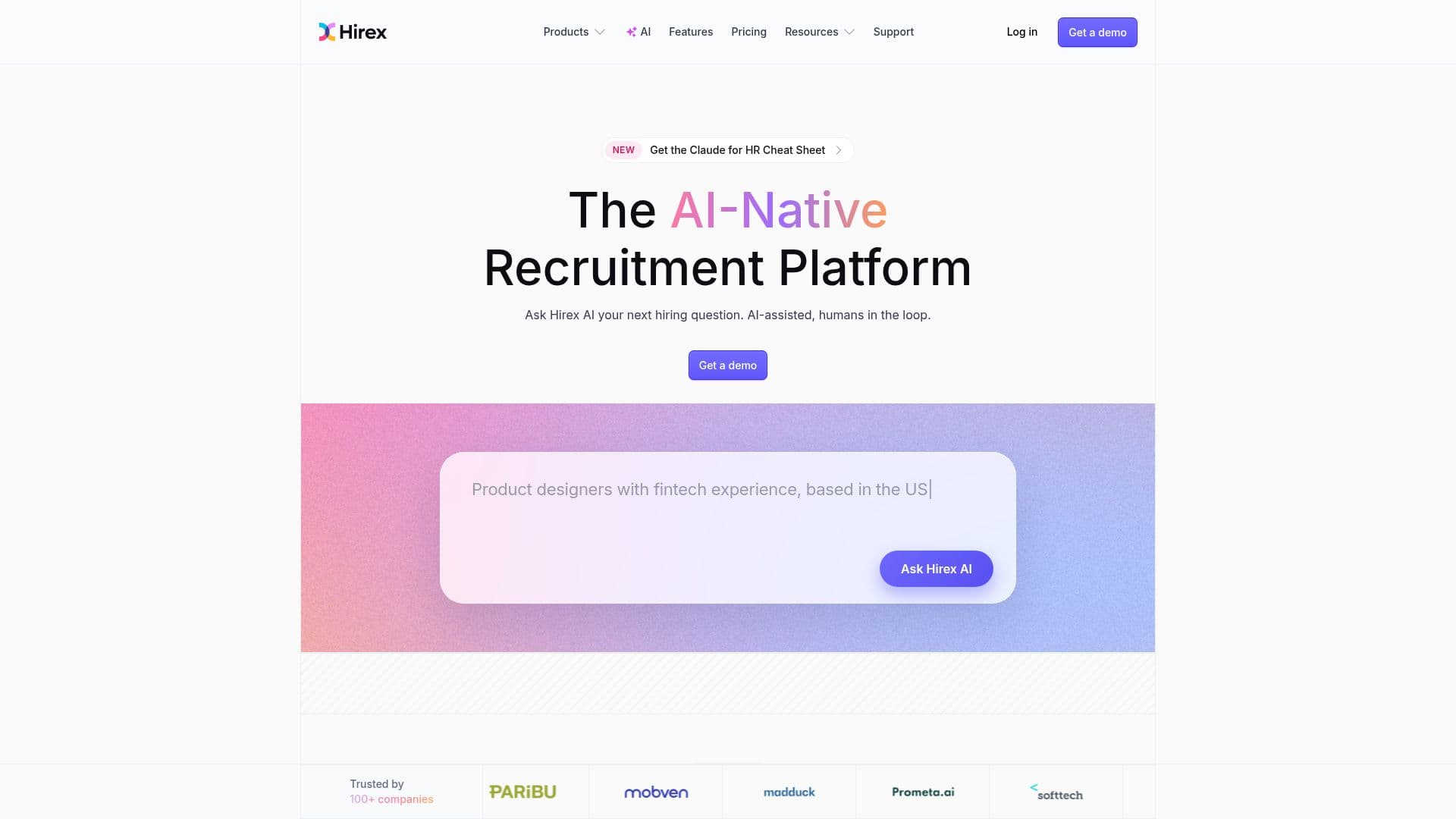 Hirex Recruitment Platform screenshot
