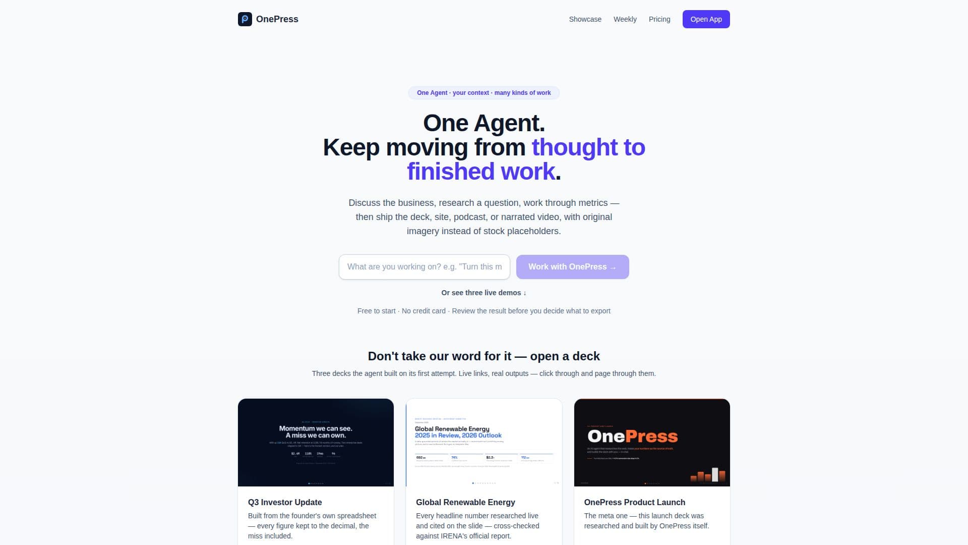 OnePress screenshot