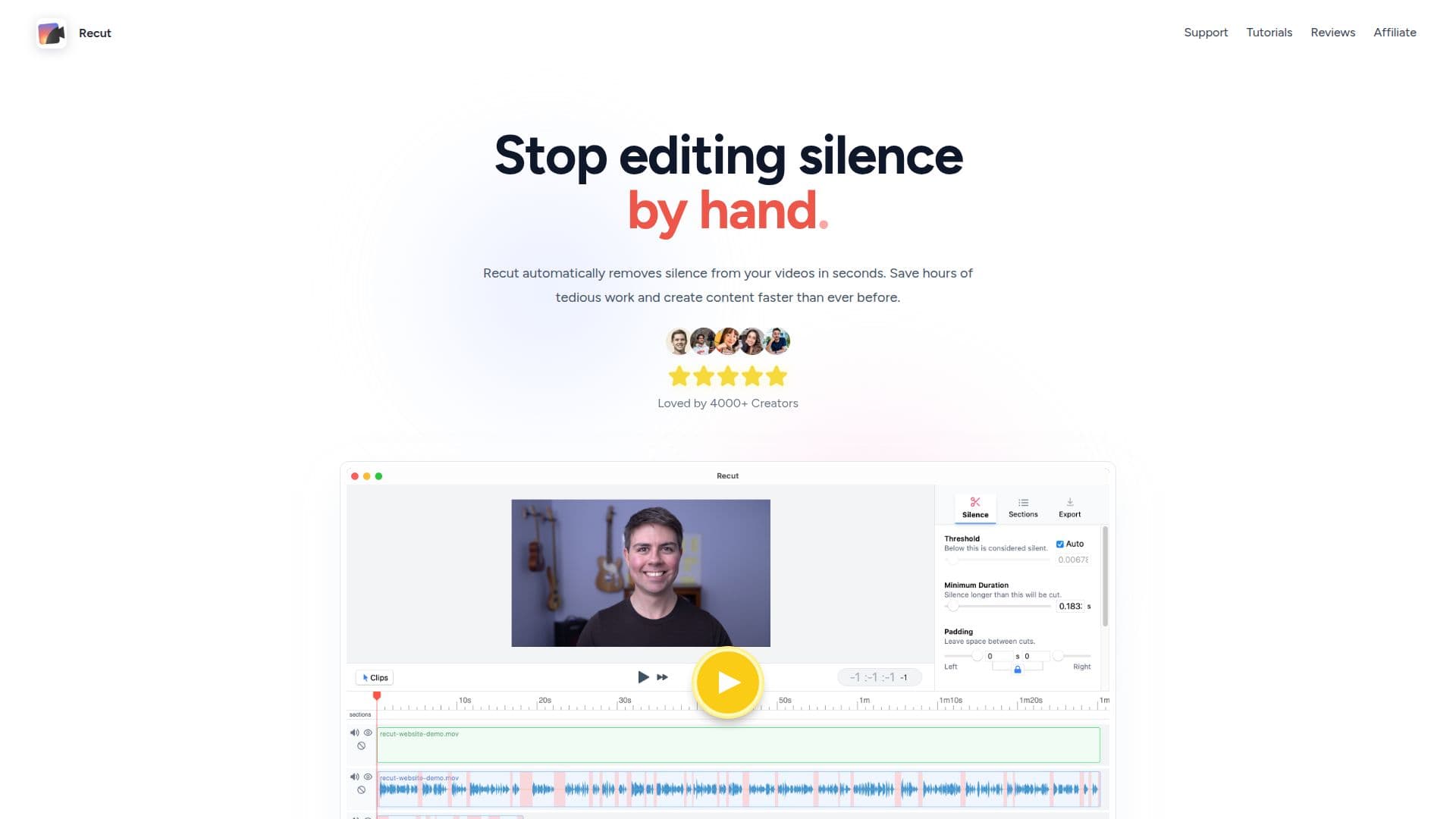 Recut — محرر فيديو تلقائي screenshot
