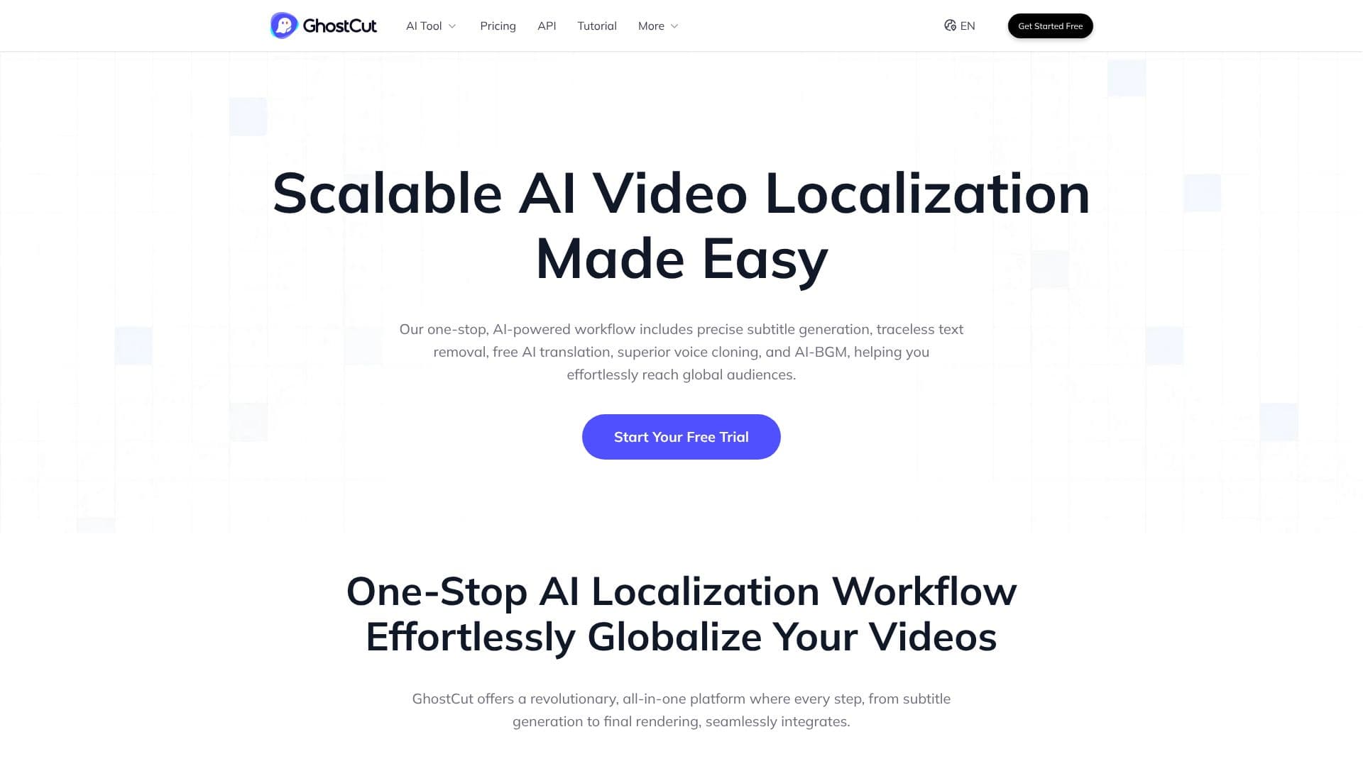 GhostCut AI 视频本地化 截图