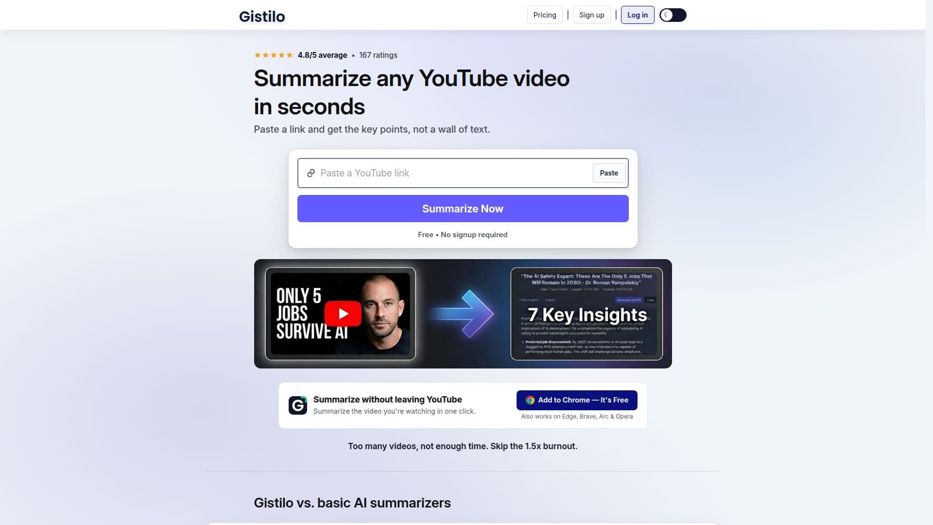 Screenshot von Gistilo