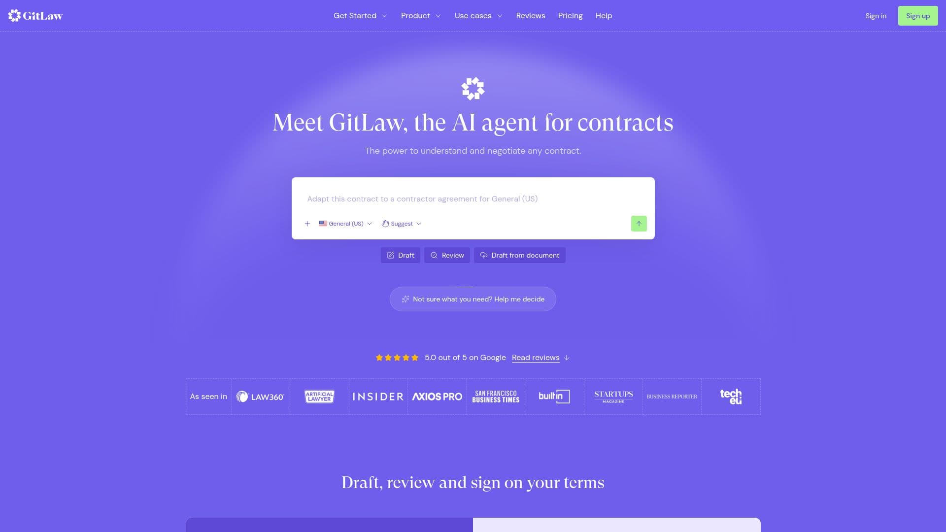 لقطة شاشة لـ GitLaw