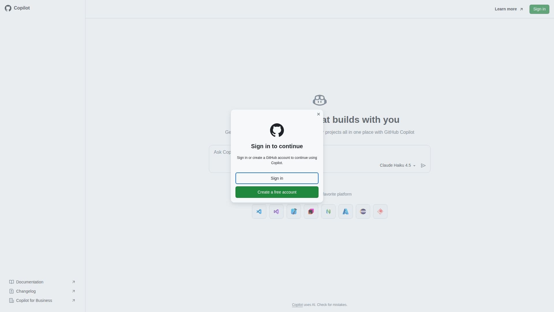 GitHub Copilot screenshot