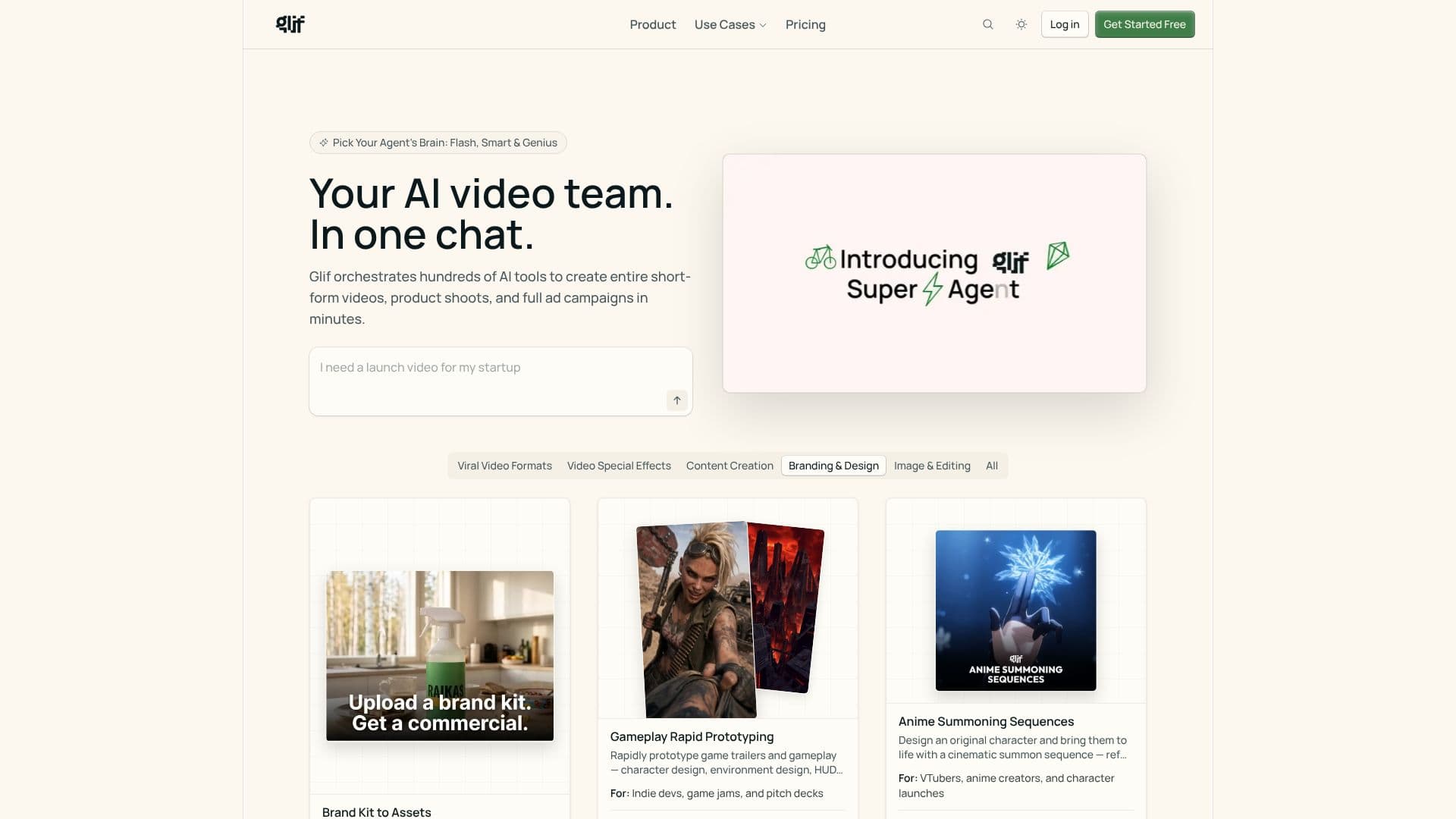 Capture d’écran de Glif - Plateforme d'agents créatifs