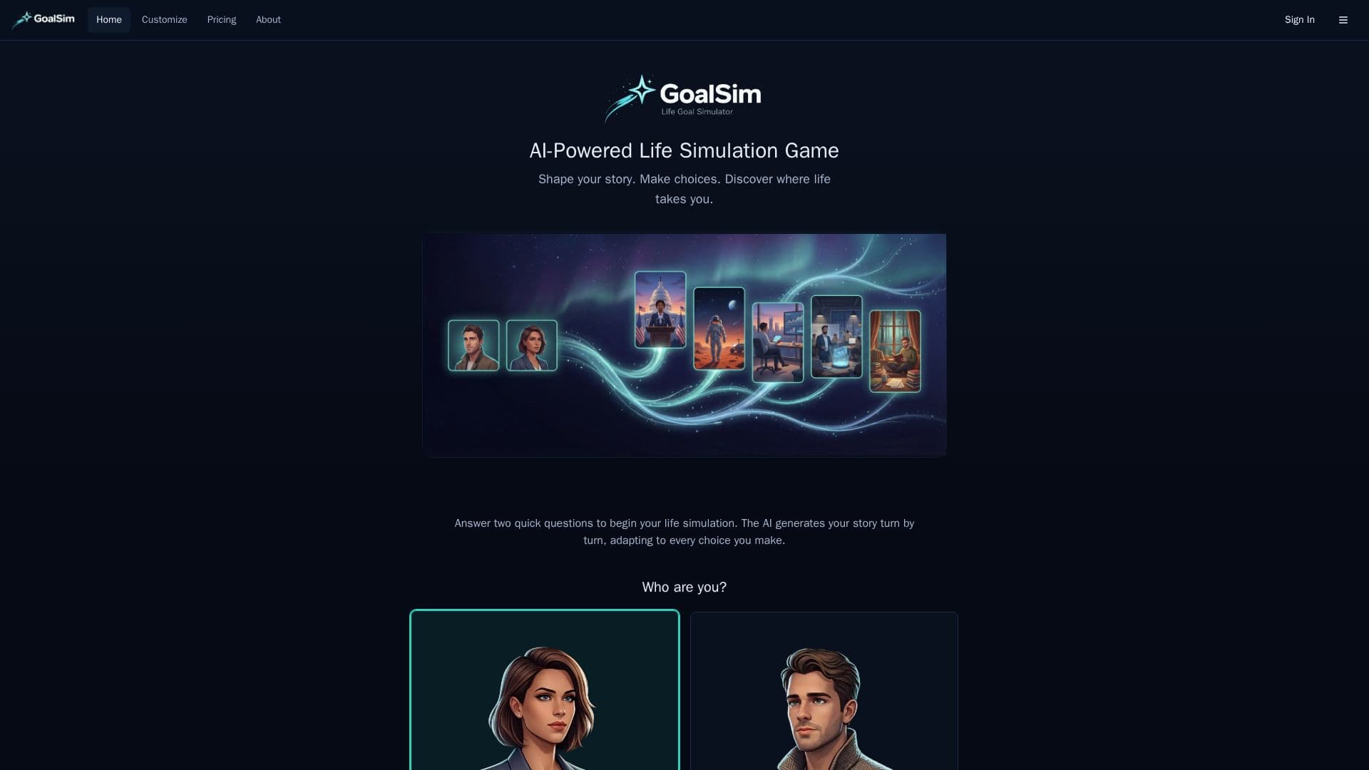 GoalSim screenshot