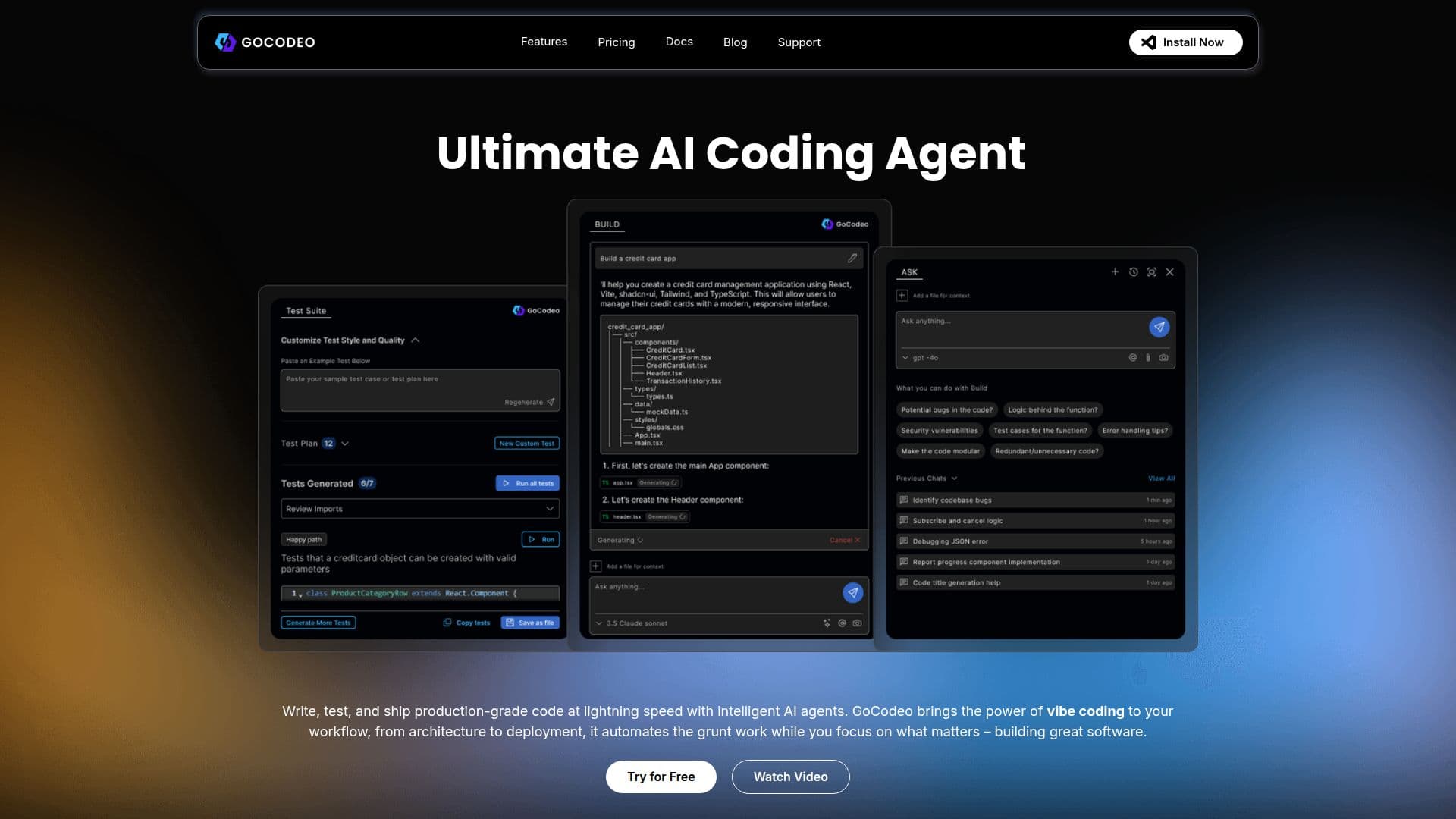 GoCodeo - AI Coding Agent screenshot