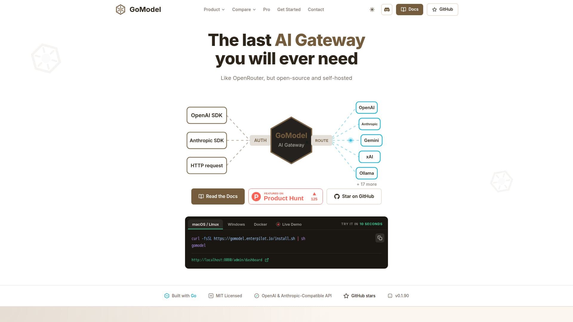 GoModel - Open-Source AI Gateway screenshot