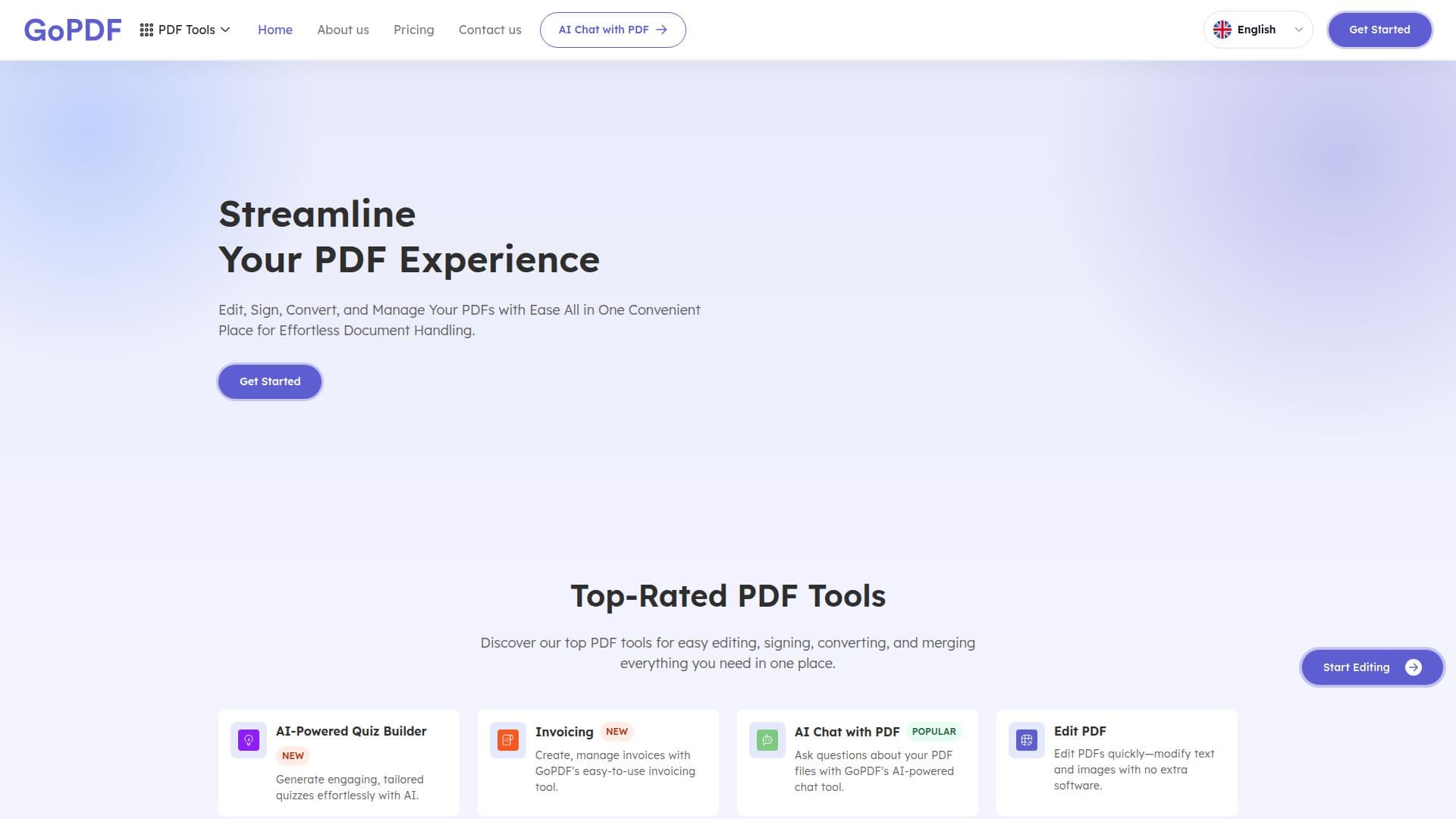 لقطة شاشة لـ GoPDF