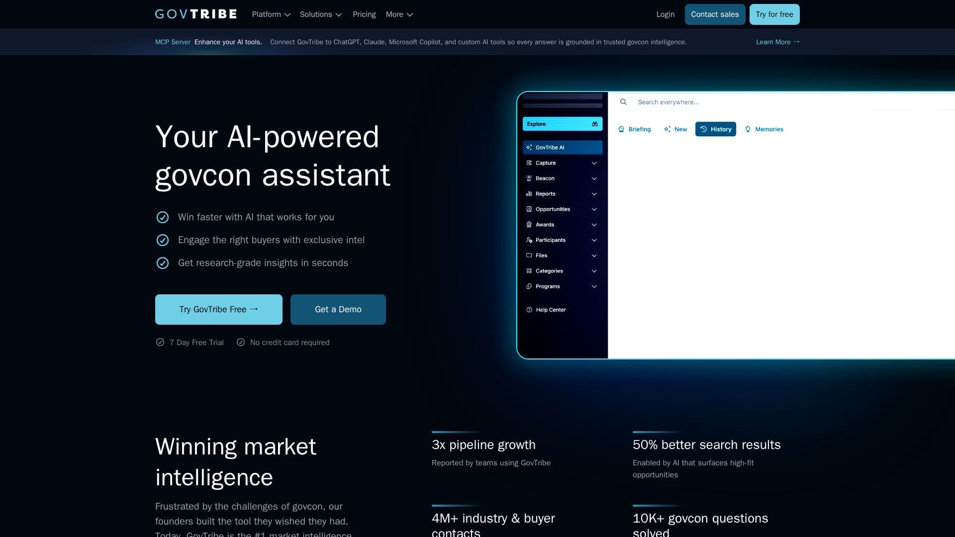 GovTribe screenshot
