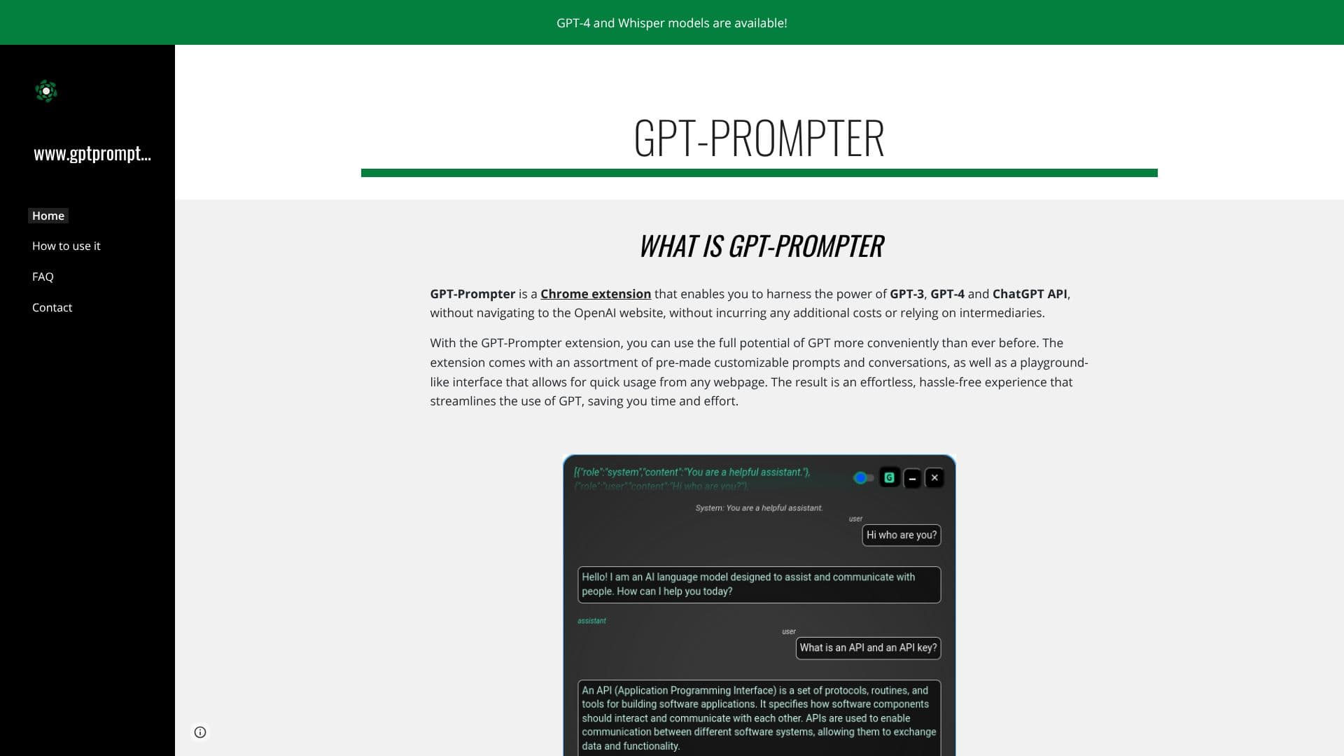 Screenshot von GPT-Prompter