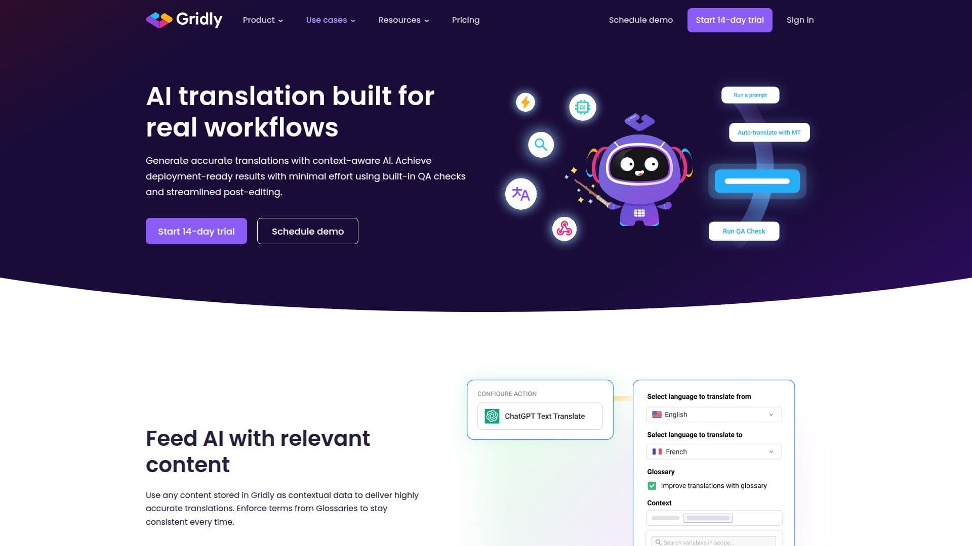 Gridly AI Translation & Localization screenshot