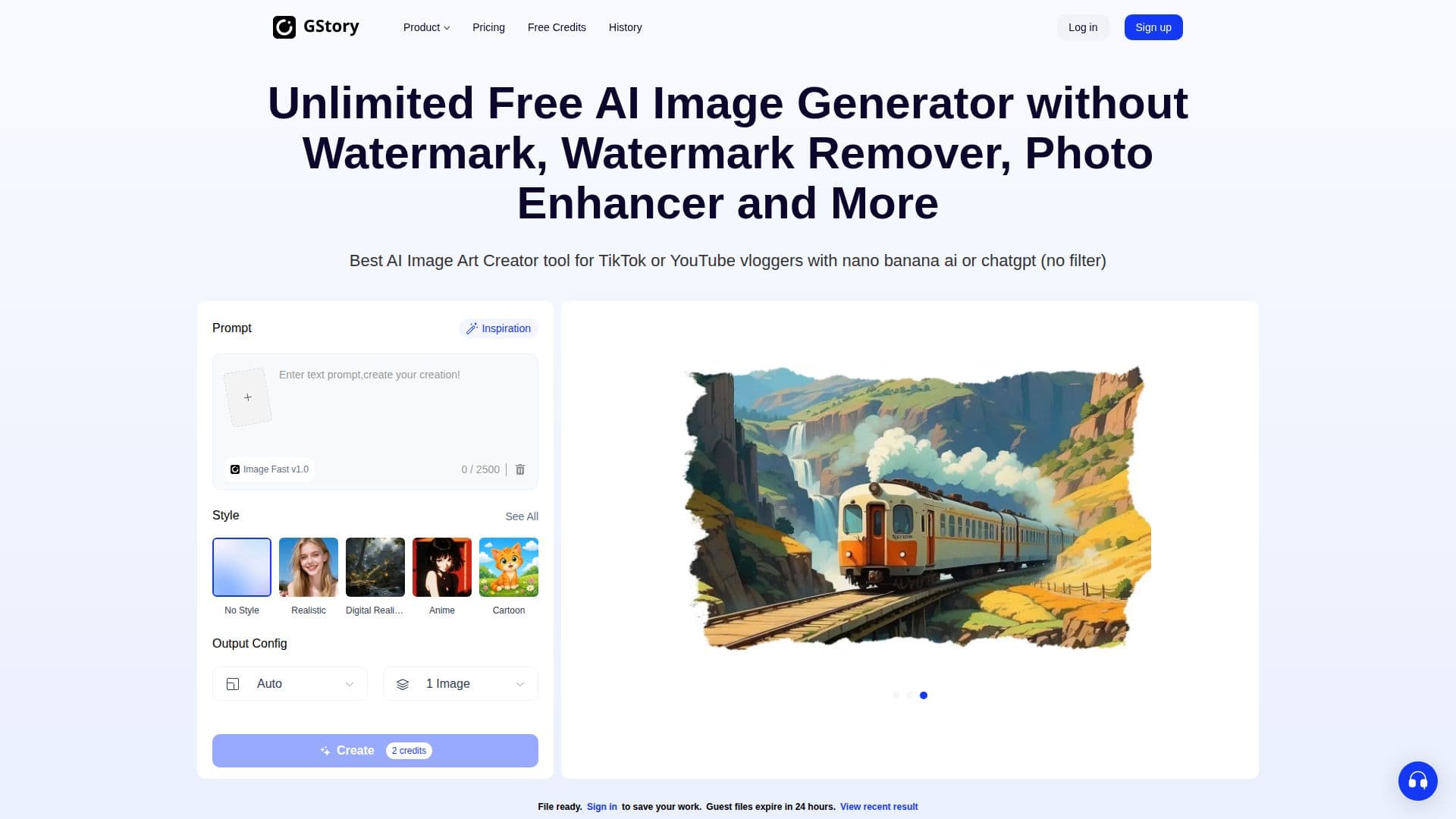 لقطة شاشة لـ GStory AI