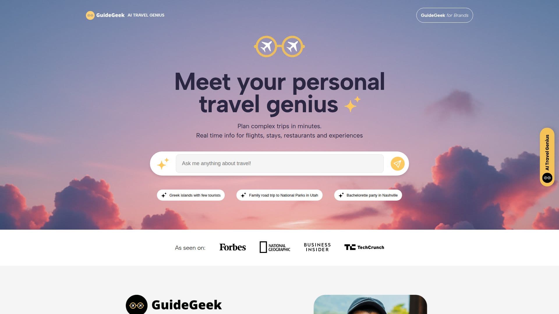 Captura de pantalla de GuideGeek