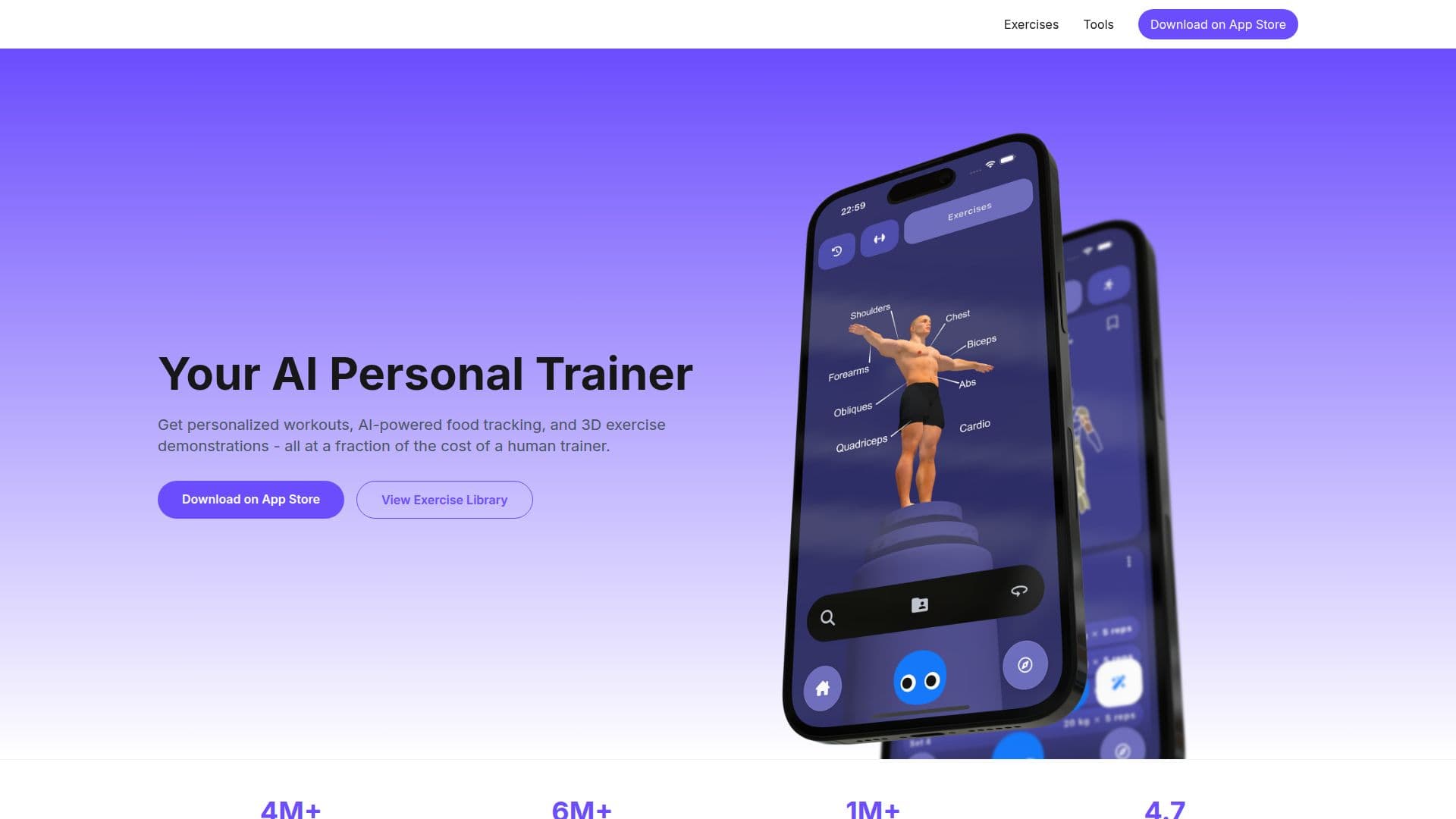 لقطة شاشة لـ GymStreak - تطبيق تسجيل التمارين والتغذية