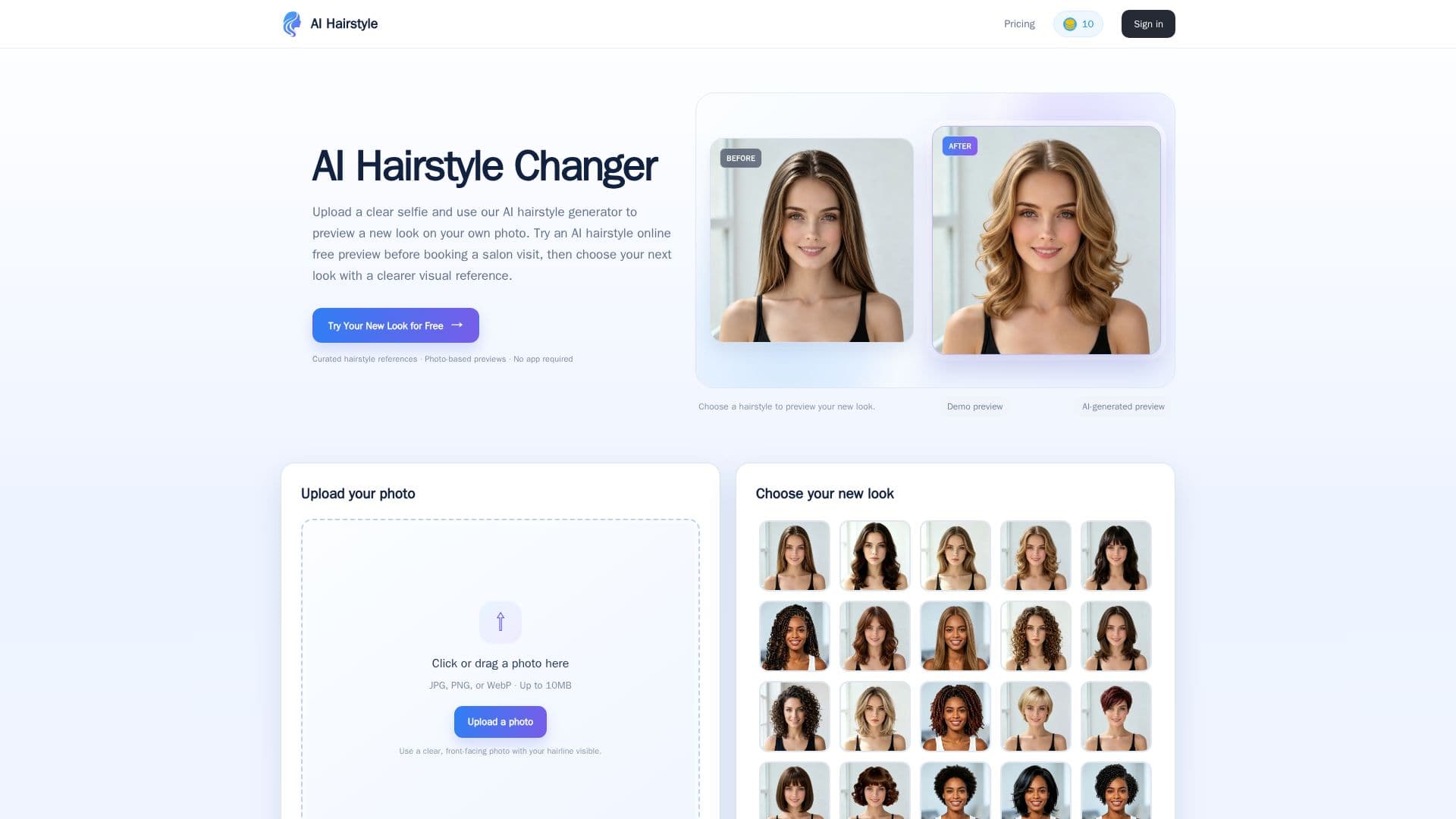 AI Hairstyle screenshot